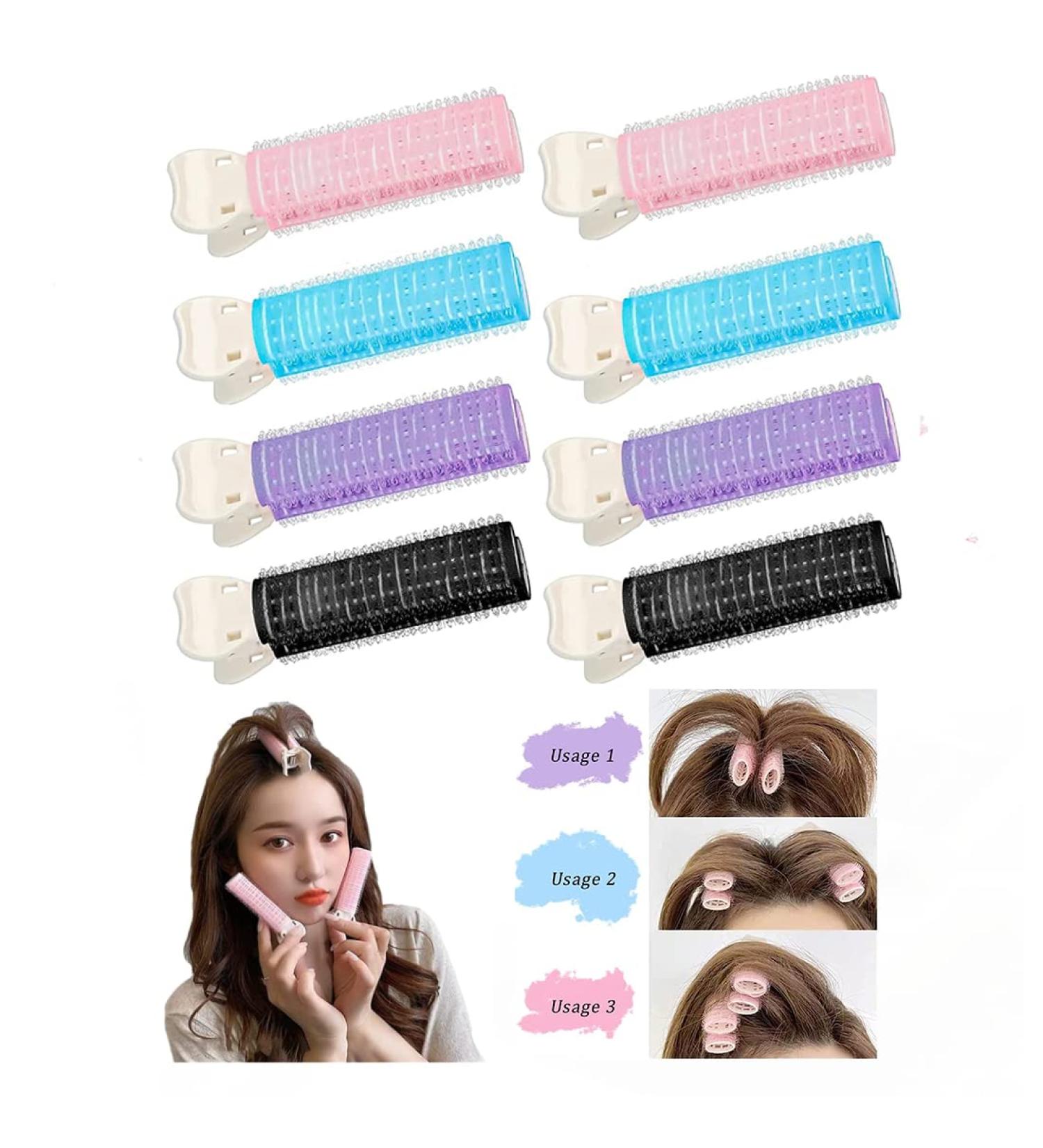 8PCS Hair Volumizing Clips Set - DIY Hair Styling Accessories in Black, Pink, Blue, Purple - Buy Online on GoSupps.com