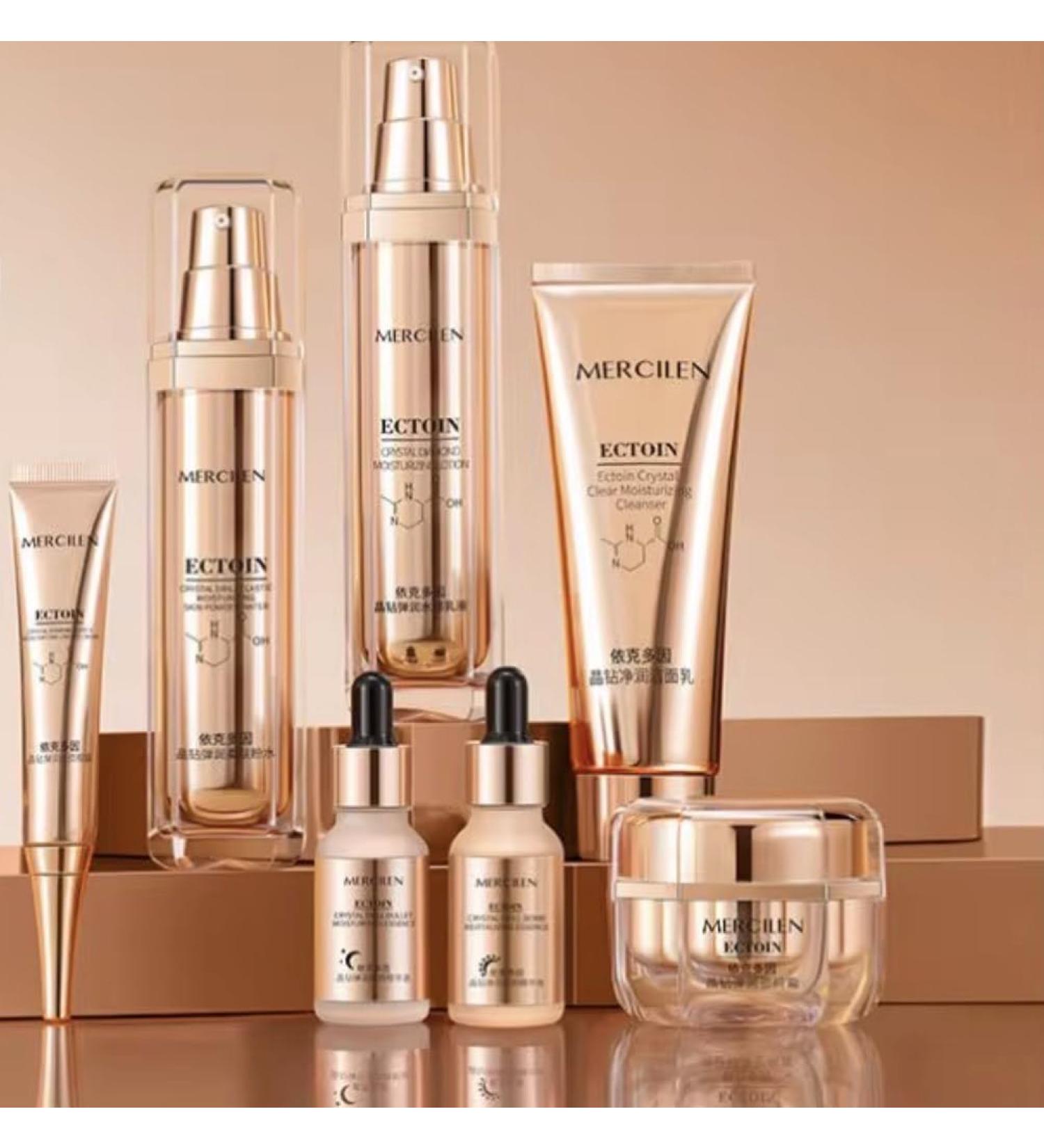 Beautivana Mercilen Premium Diamond Gold Korean Skin Care Beauty Set Luxury Skincare Collection with Vitamin C Essence Hydrating Anti-Aging Serum for Face Beauty Skin Care Set - Buy Online on GoSupps.com