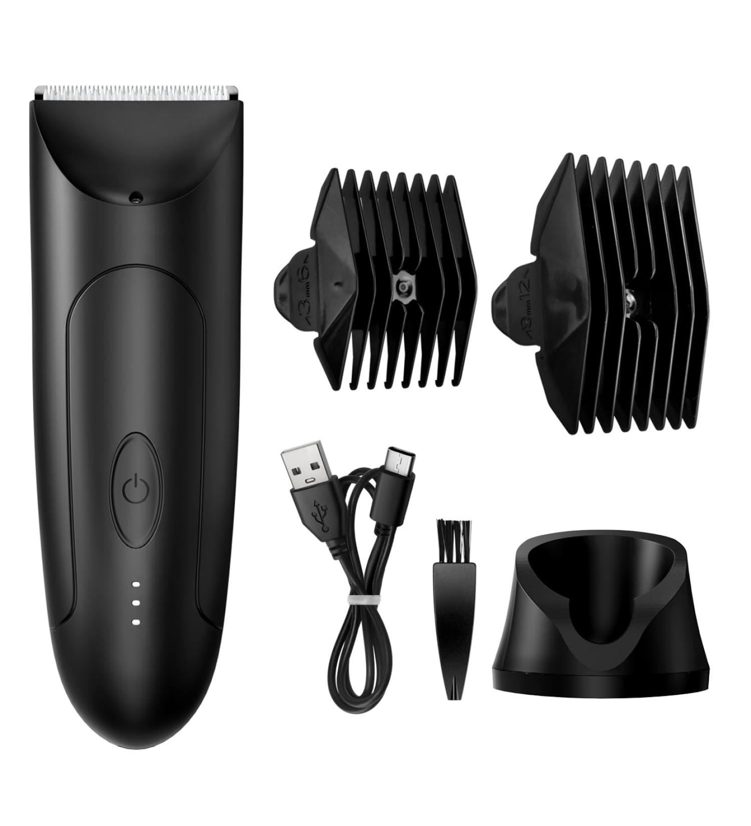 Waterproof Electric Hair Clippers for Men - Rechargeable Grooming Trimmer & Body Shaver for Bikini & Groin - Buy Online on GoSupps.com