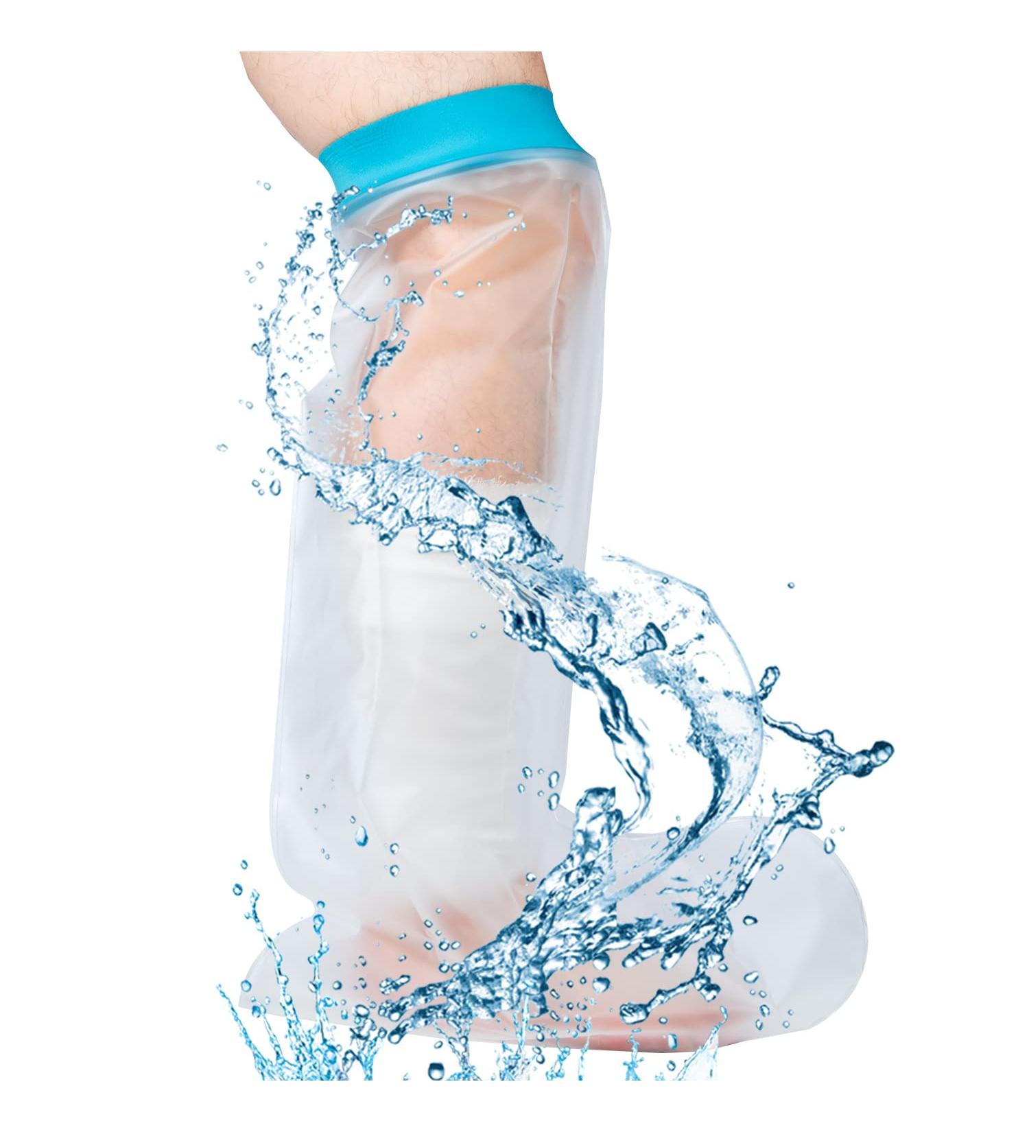Welnove TPU Waterproof Cast Cover for Shower - Adult Reusable Watertight Protector for Broken Leg, Wound Dressing & Postoperative Care - Buy Online on GoSupps.com