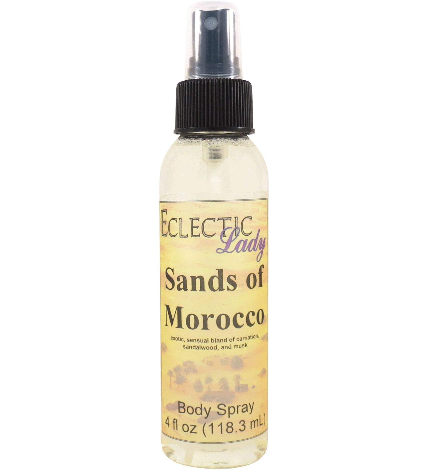 Sands Of Morocco Body Spray 4 ounces Body Mist for Women with Clean Light & Gentle Fragrance Long Lasting Perfume with Comforting Scent for Men & Women Cologne with Soft Subtle Aroma For Daily 4 Fluid Ounces - Buy Online on GoSupps.com