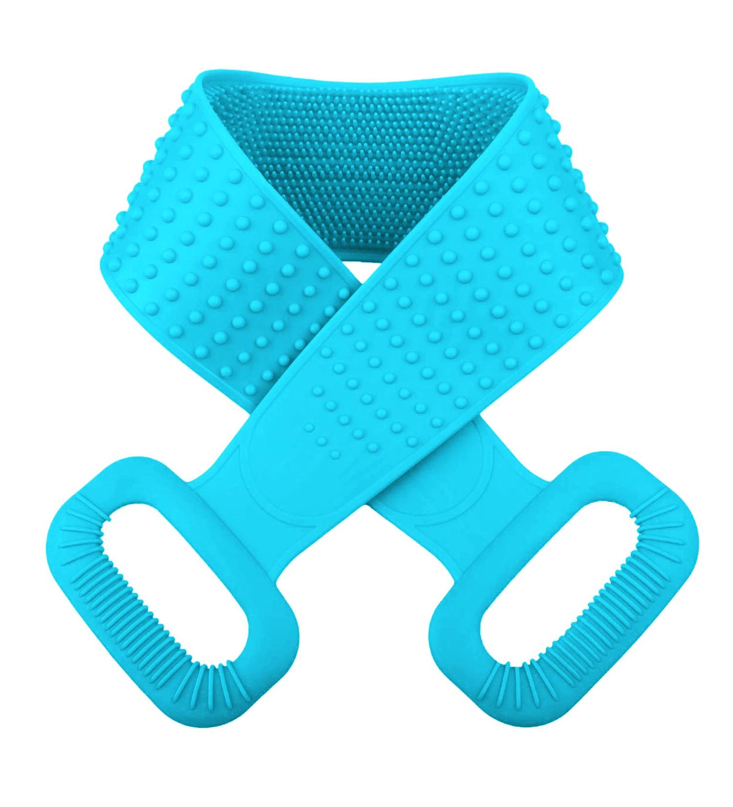 Inmorven 35.5 Silicone Back Scrubber Shower Brush for Men and Women - Long Lasting Exfoliating Body Brush (Blue) - Buy Online on GoSupps.com