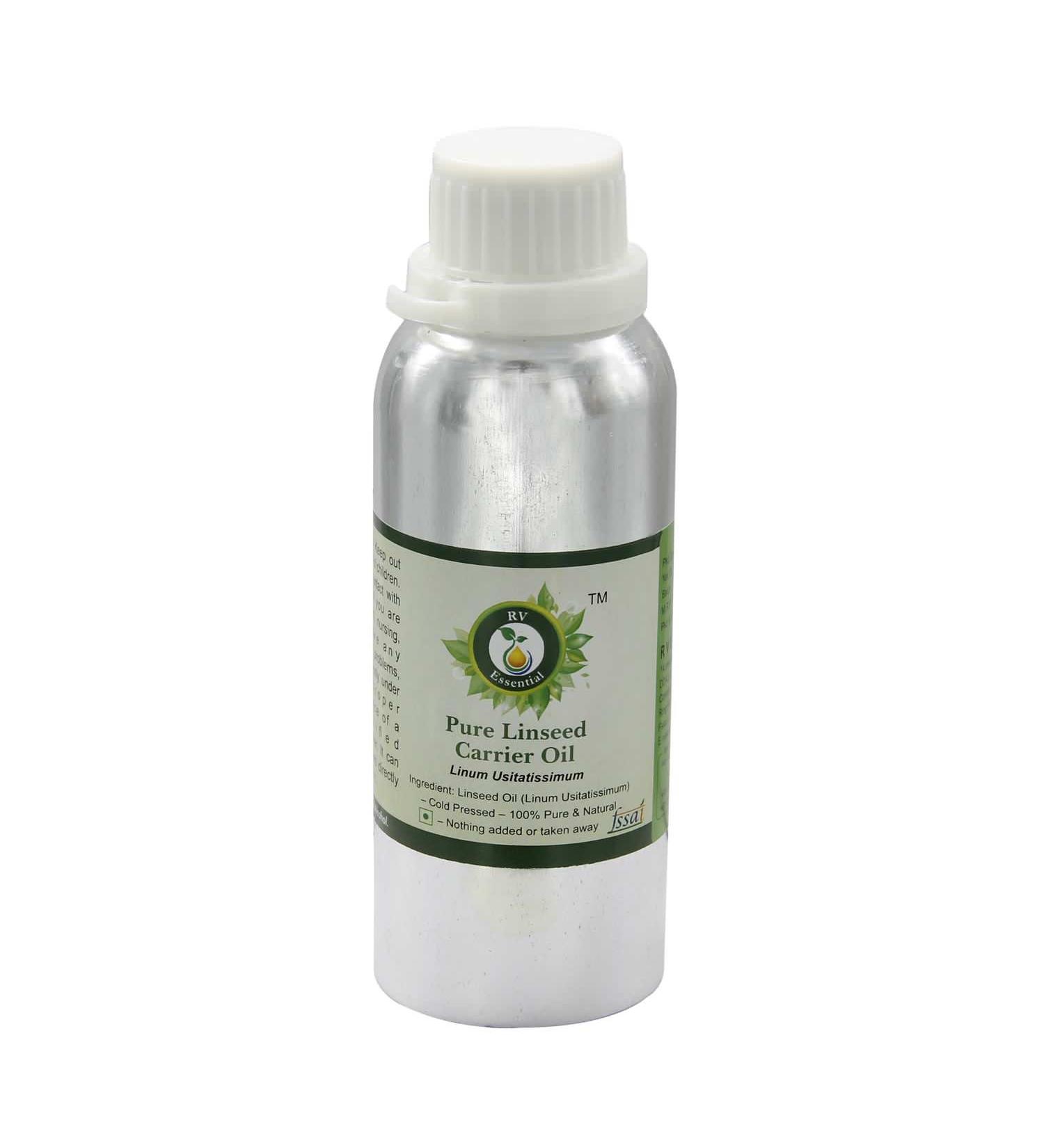 Linseed Oil | Linum Usitatissimum | 100% Pure Natural | for Cooking | for Painting | for Hair | Cold Pressed | 300ml | 10oz by R V Essential