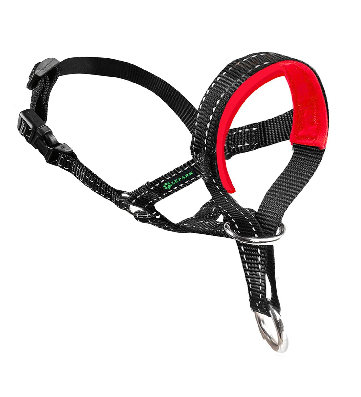 Lepark Reflective Dog Halter & Seat Belt - Prevents Pulling for Small Medium & Large Dogs - Size M Red - Buy Online on GoSupps.com