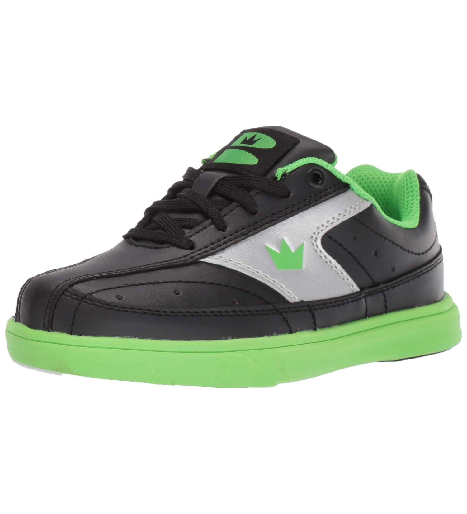Boys Brunswick Renegade Bowling Shoes - Black/Neon Green - Size 04 (Youth) - Buy Online on GoSupps.com