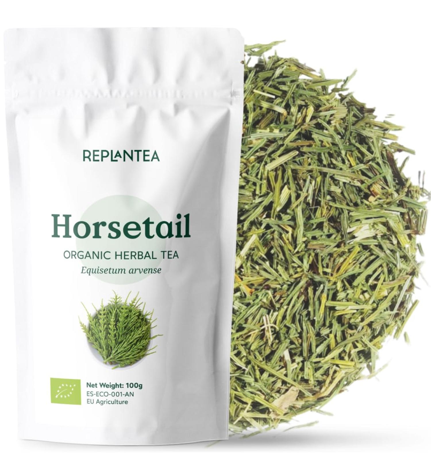 Horsetail Tea Organic 100g (50 Cups) | Horsetail Organic Herbal Leaf Tea | Equisetum Arvense REPLANTEA - Buy Online on GoSupps.com