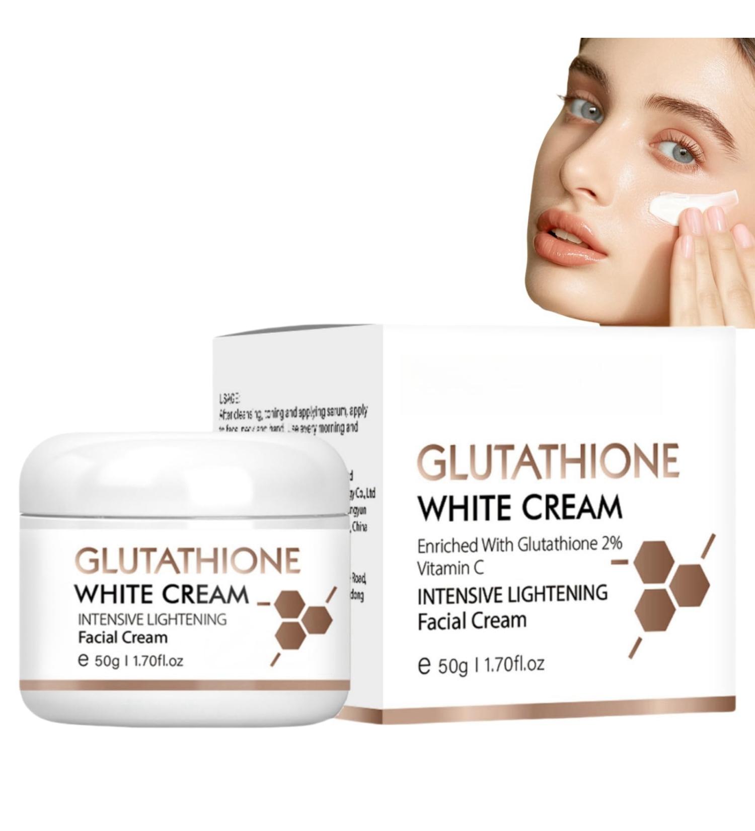 Glutathione Skin-Lightening-Cream Glutathione Whitening-Cream Face Moisturiser Cream Moisturising Anti Aging Face Cream Skin Tone Correcting 50g - Buy Online on GoSupps.com