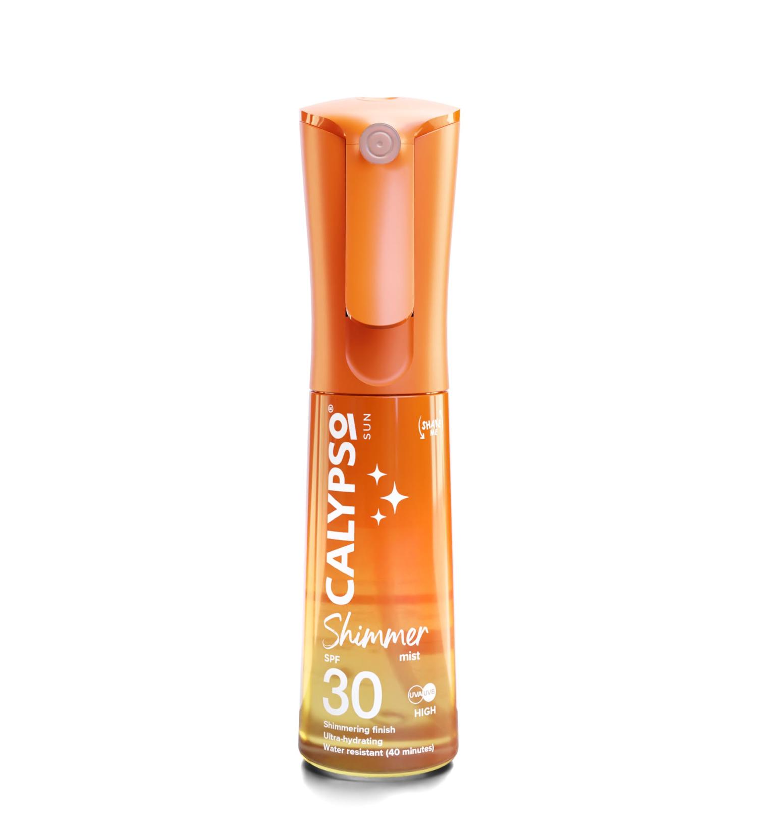 Calypso Shimmer Mist SPF30 Shimmering Finish Protective Water Resistant Sun Spray Non-sticky Transparent Sunscreen 100ml - Buy Online on GoSupps.com