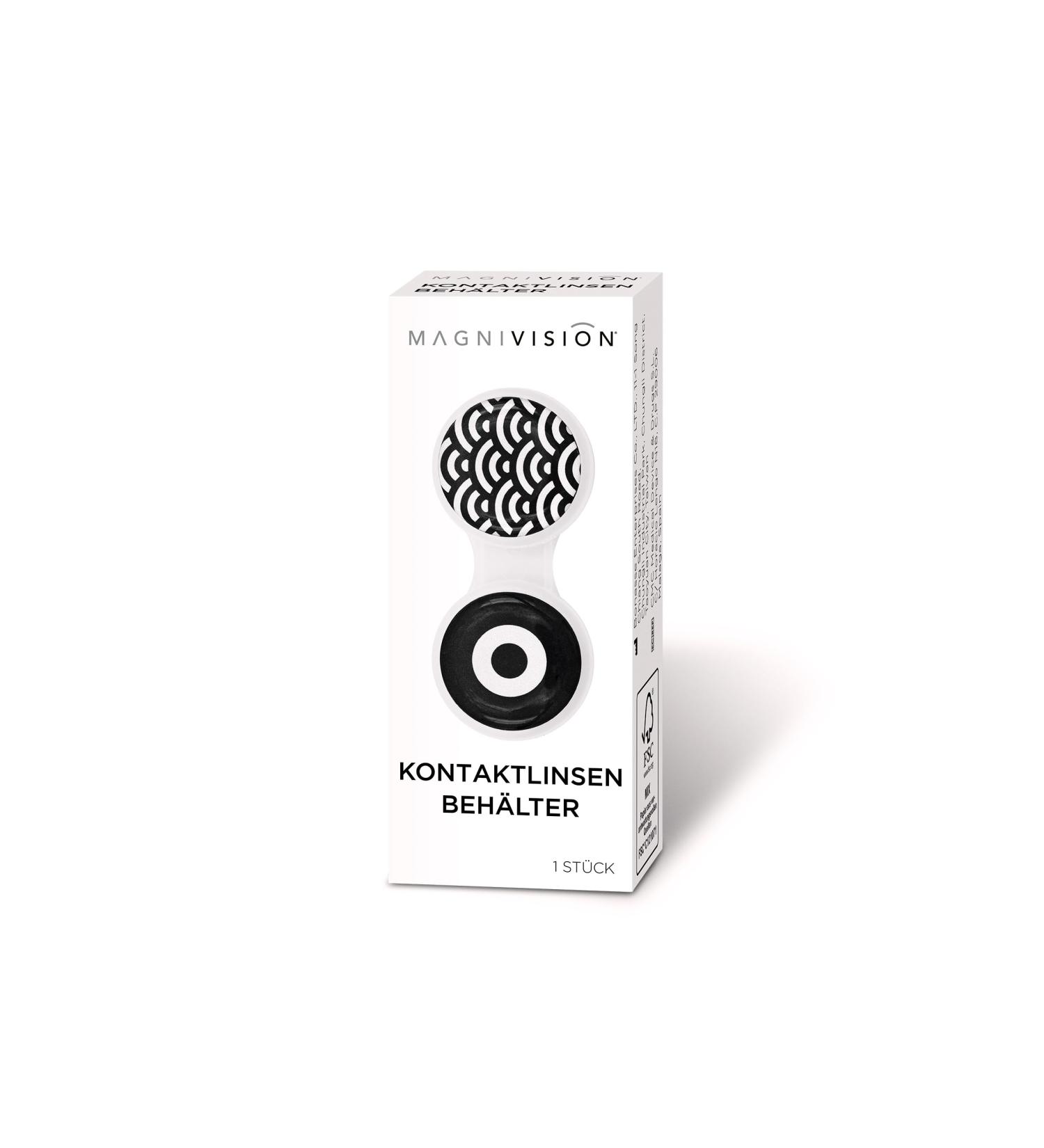 Buy Magnivision Contact Lens Containers | Stylish Black & White Design for Safe Storage of Hard & Soft Lenses - Buy Online on GoSupps.com