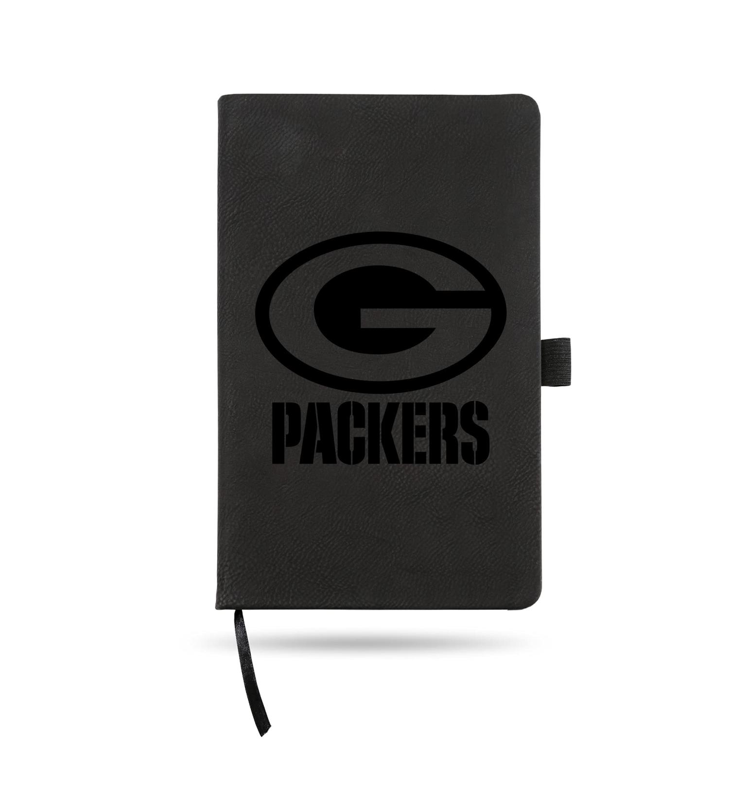 Rico Industries NFL Green Bay Packers Black Laser Engraved Small Notepad Jounral/Notepad 8.25" x 5.25"- Office Accessory - Buy Online on GoSupps.com