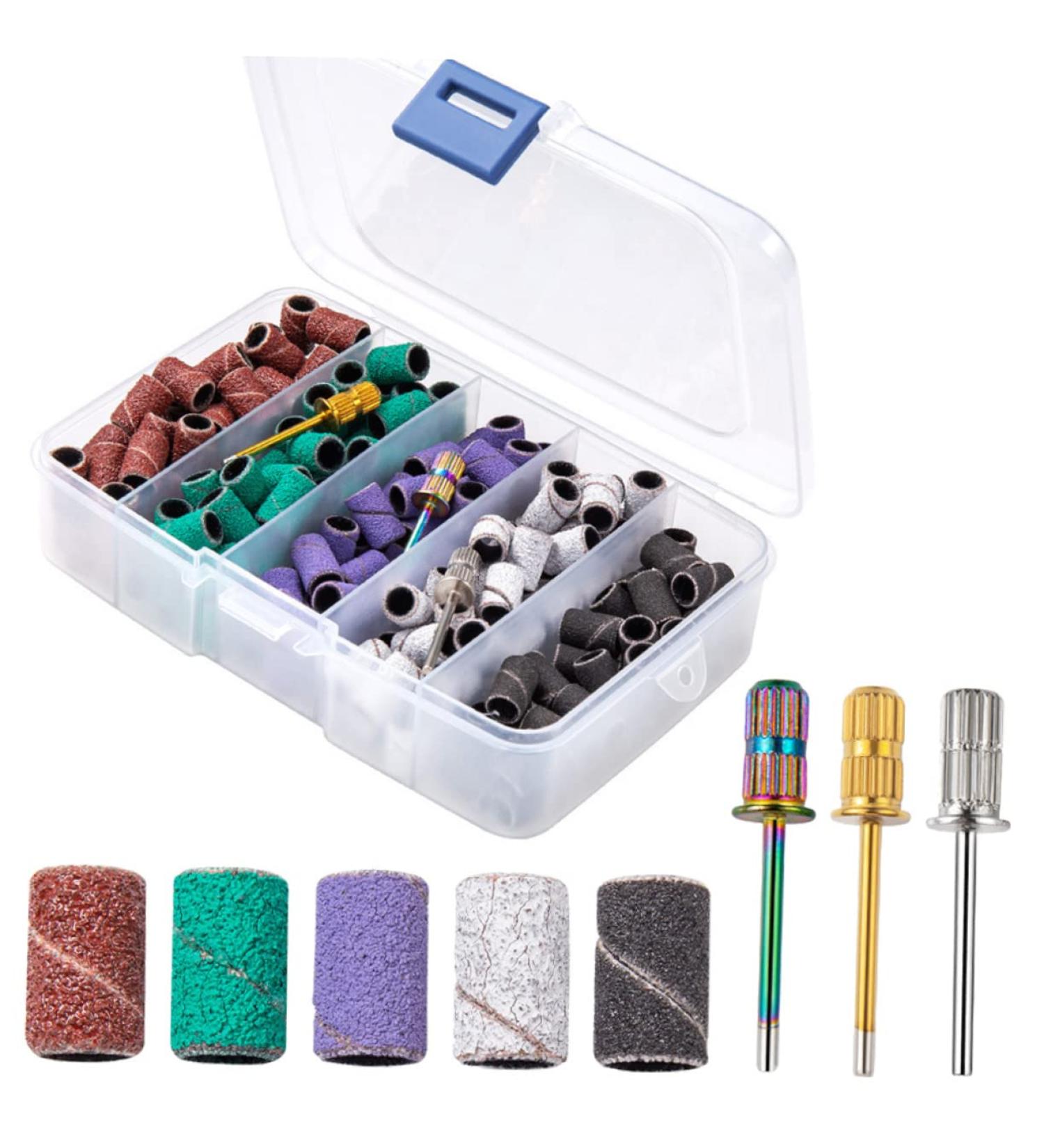 Housoutil 1 Set Nail Polish Set Manicure Buffing White Nail Grinding Nail Sanding Bands Manicure Band Nails Kit Drill Sanding Bands Nail Tools Alloy Polisher Polishing Tape - Buy Online on GoSupps.com