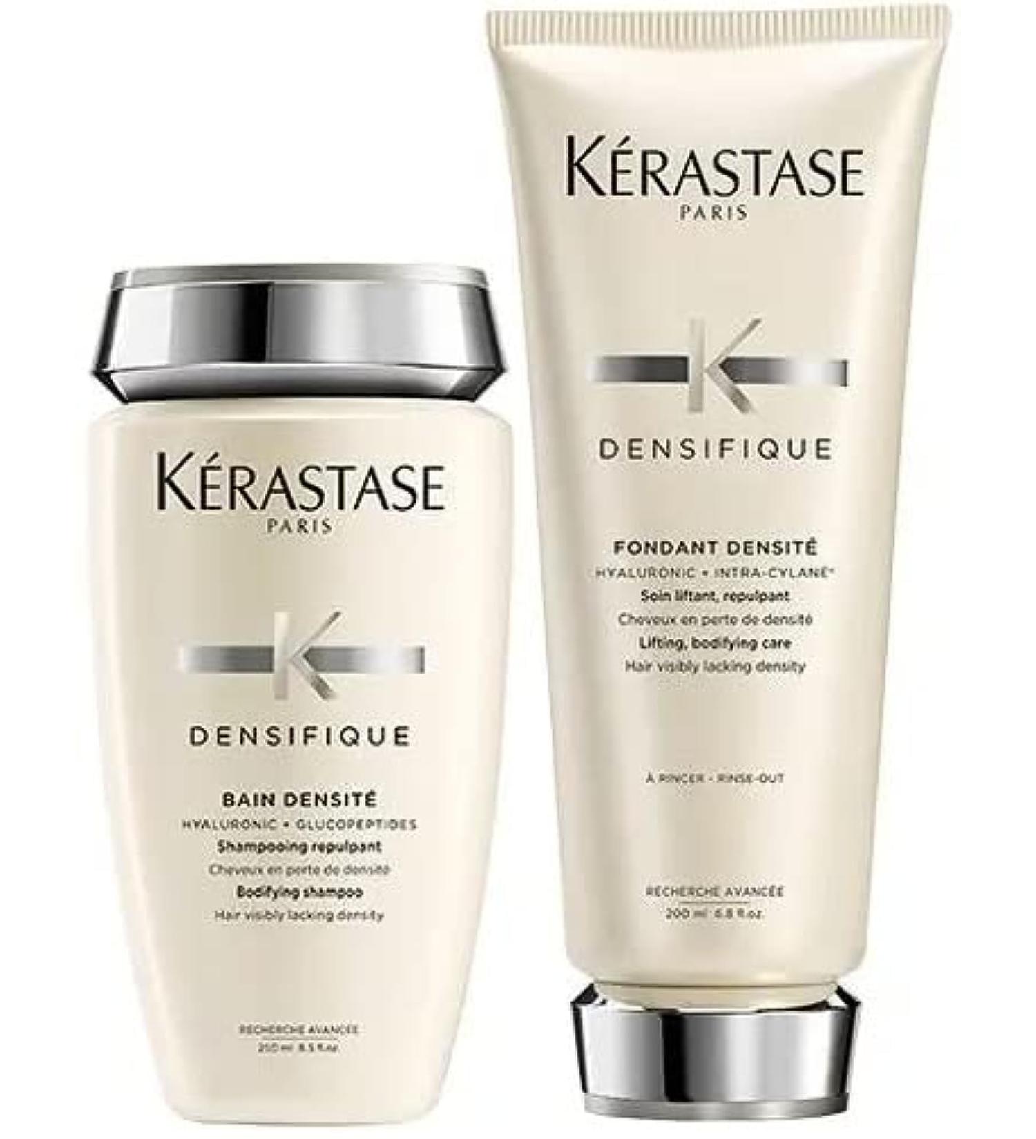 Kerastase Densifique Shampoo and Conditioner Set Thickening and Volumising for fine hair With Hyaluronic Acid Contains Shampoo and Conditioner Duo Set