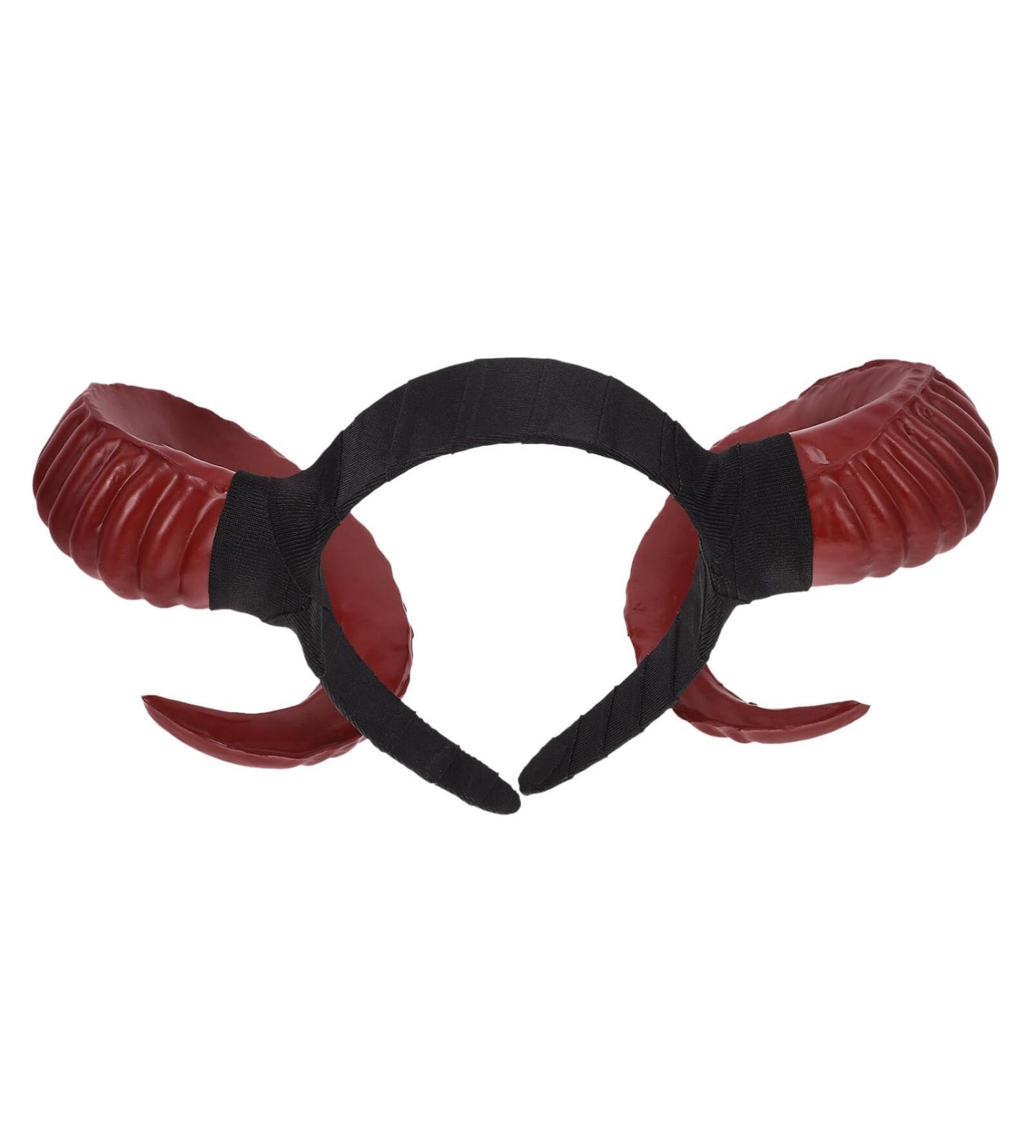 ABOOFAN Gothic Sheep Horn Headbands Devil Horn Headband Animal Hair Hoops for Halloween Festival Evil Costume Party Hair Accessories Decorations - Buy Online on GoSupps.com