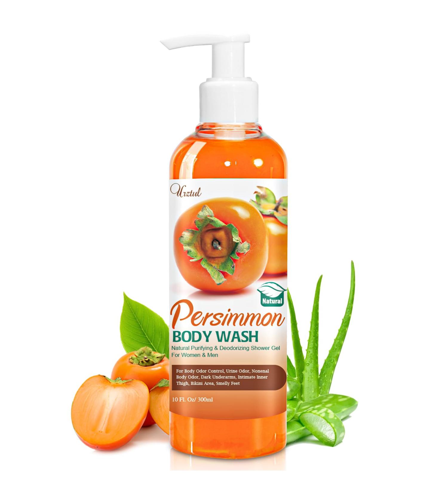 URZTUL Persimmon Body Wash for Body Odor Control Natural Bath Deodorant Bar Soap for Strong Odor Smelly Feet Purifying Deodorizing Old People Smell Eliminator for Women & Men - Buy Online on GoSupps.com