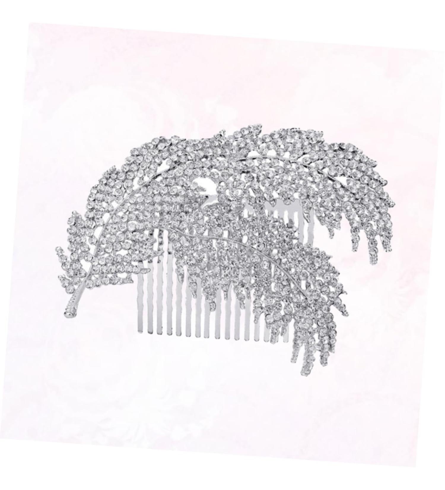 Didiseaon Bridesmaid Hair Comb Jeweled Hair Combs Rhinestone Headpiece Wedding Hair Comb Photography Props Silver Headpiece Tiara Hair Accessories Rhinestones Hair up - Buy Online on GoSupps.com
