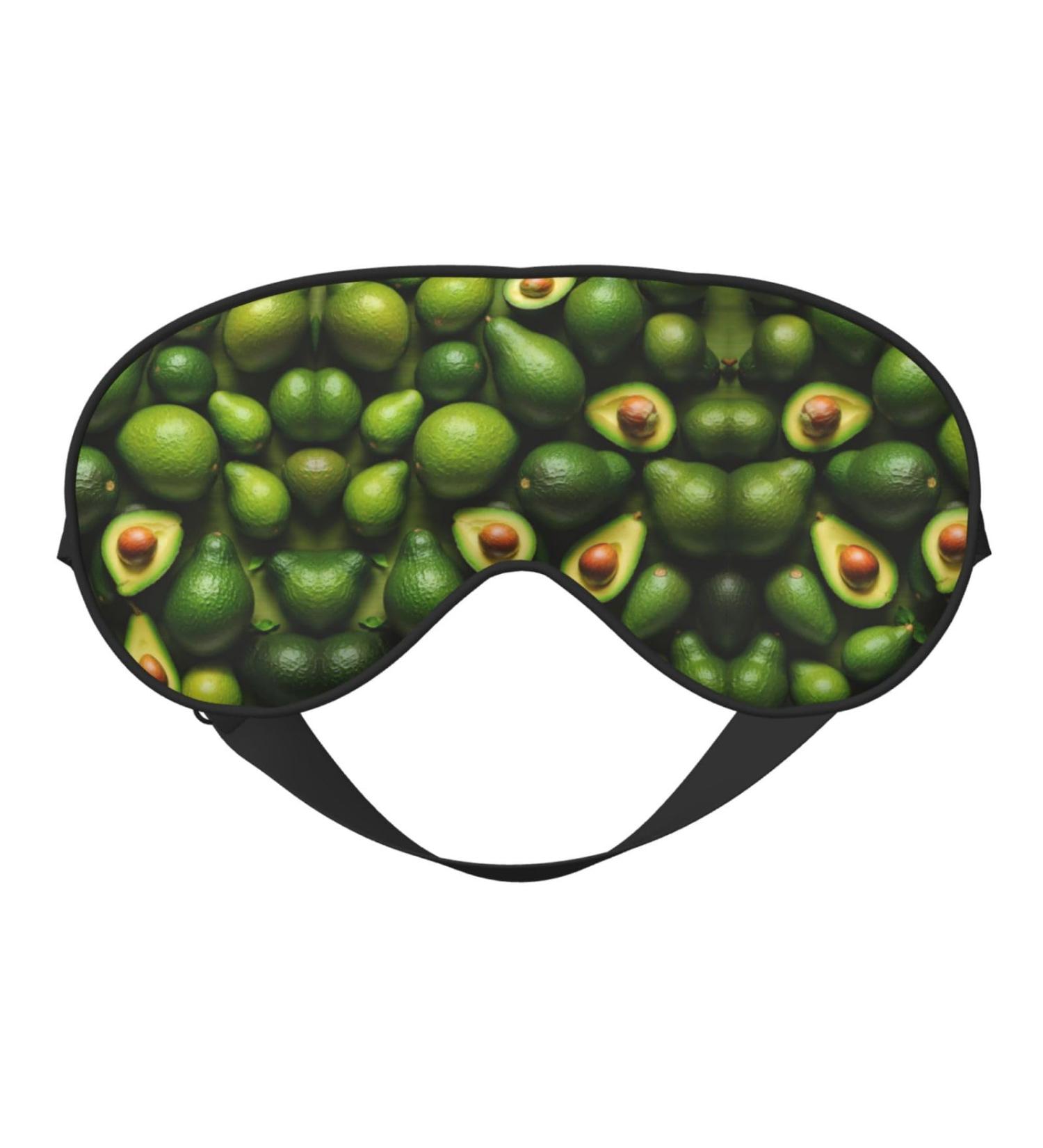 SSIMOO Avocado Pattern Soft Sleep Eye Mask | Breathable Travel Eye Patch for Relaxation | Perfect for Women - Buy Online on GoSupps.com