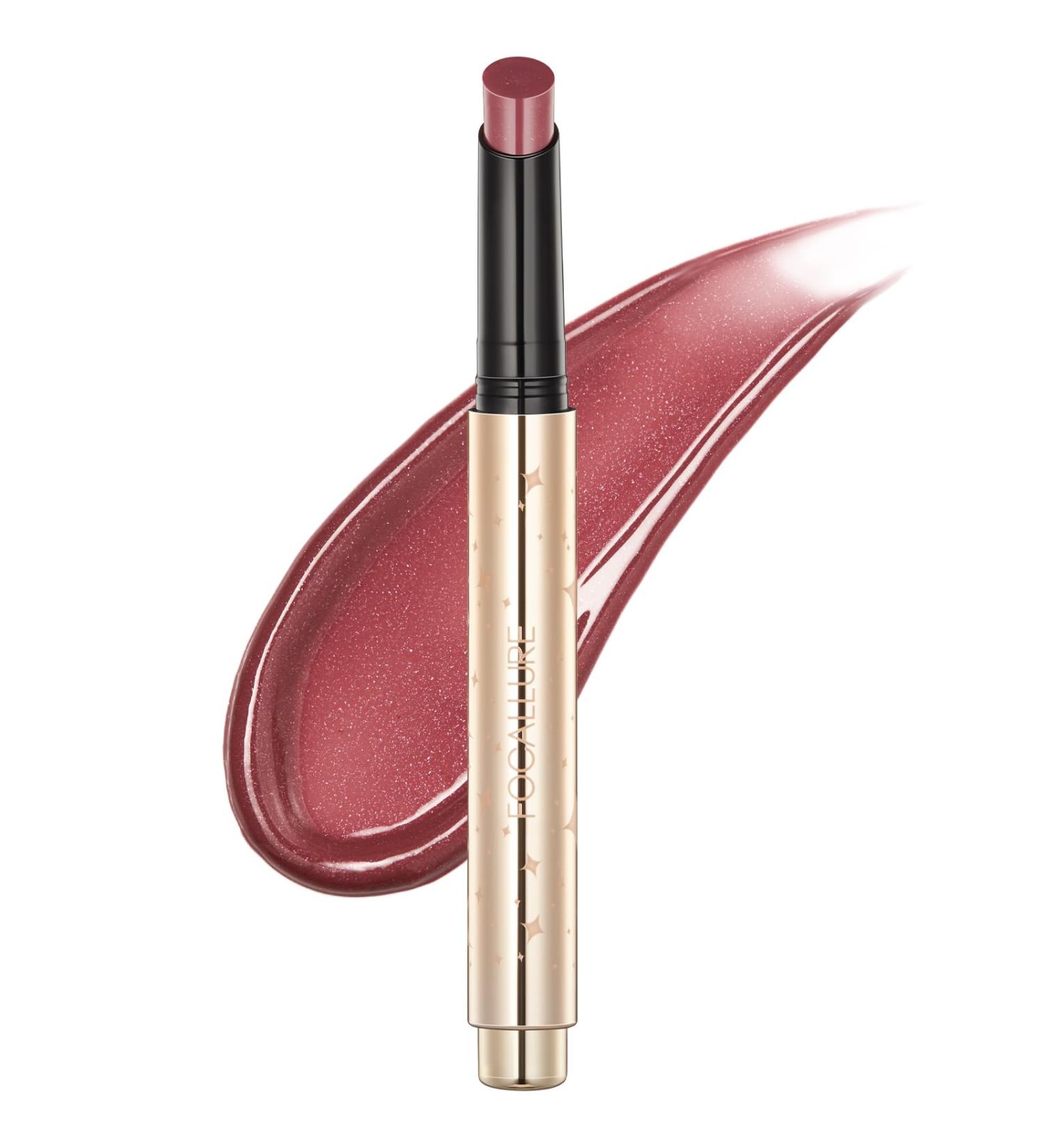FOCALLURE Shimmer Lipstick - Moisturizing Plumping Lip Gloss Hydrating & Long Lasting Shine | Mellow RD01 - Shop Internationally - Buy Online on GoSupps.com
