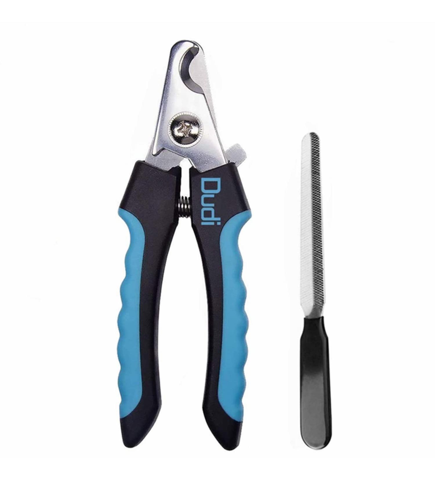 Dudi Dog Nail Clippers and Trimmers with Quick Safety Guard - Grooming Razor Sharp Blades & Nail File for Small Medium Large Breeds (Large & Medium) - Black - Buy Online on GoSupps.com
