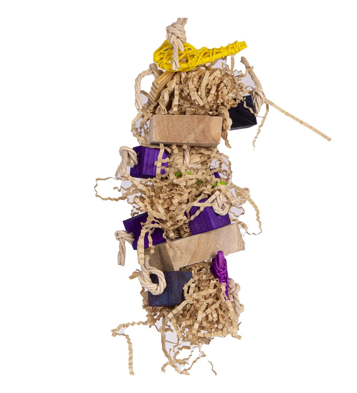 HappyBird Purple Shreddy Toy | Eco-Friendly Shredding Toy for Birds | Happy Nature International Shipping - Buy Online on GoSupps.com