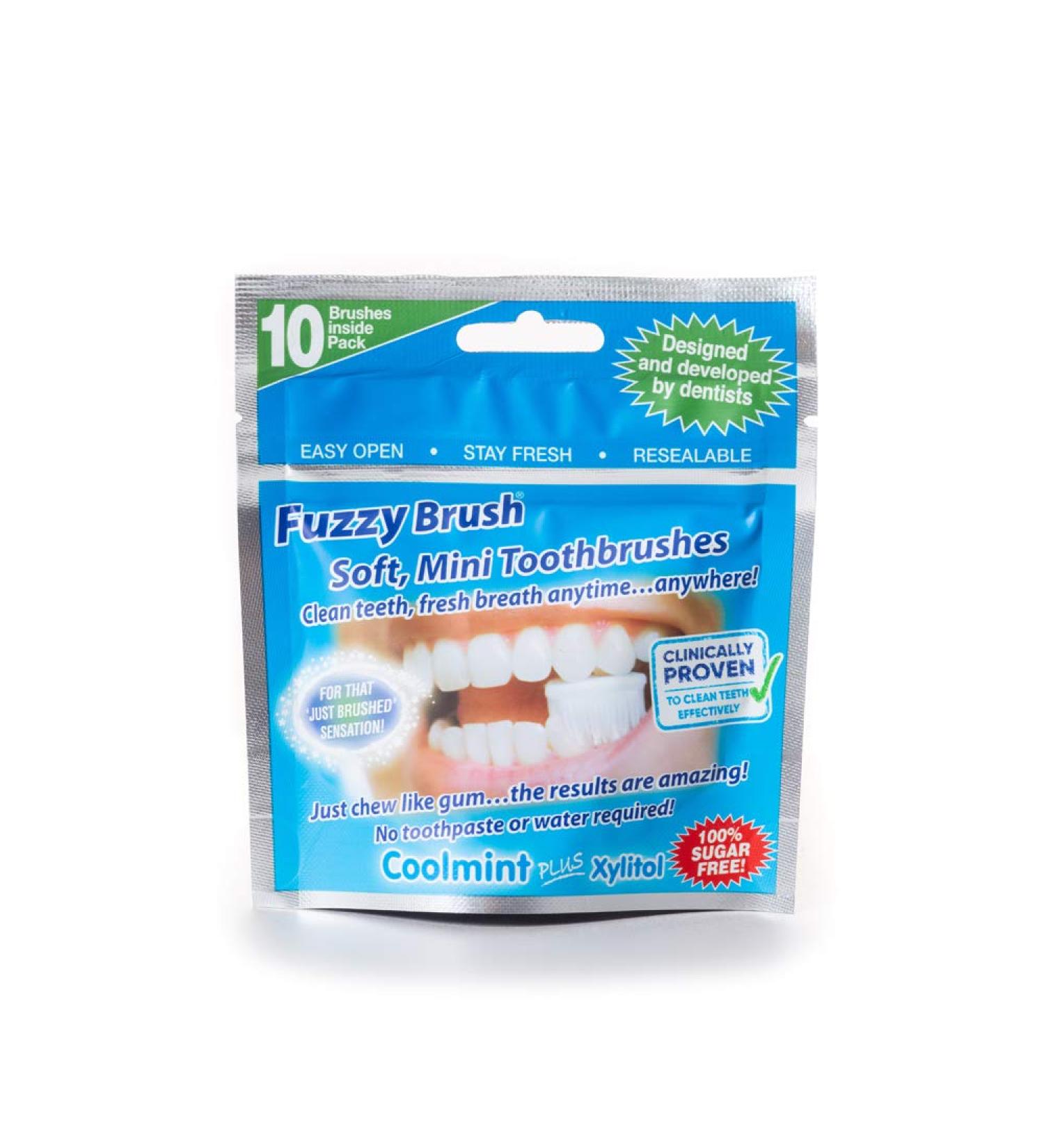 Fuzzy Brush Chewable Toothbrush 10 Pack - Convenient Dental Care Solution - Buy Online on GoSupps.com