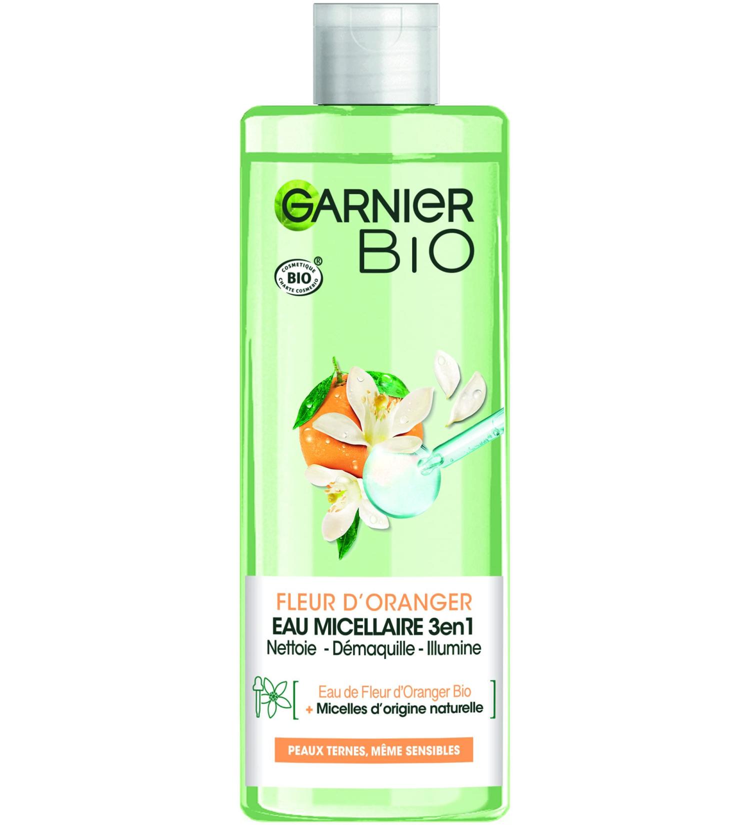 Garnier Bio - Illuminating Micellar Water - Organic Orange Blossom - Dull and Sensitive Skin - 400 mL - Buy Online on GoSupps.com