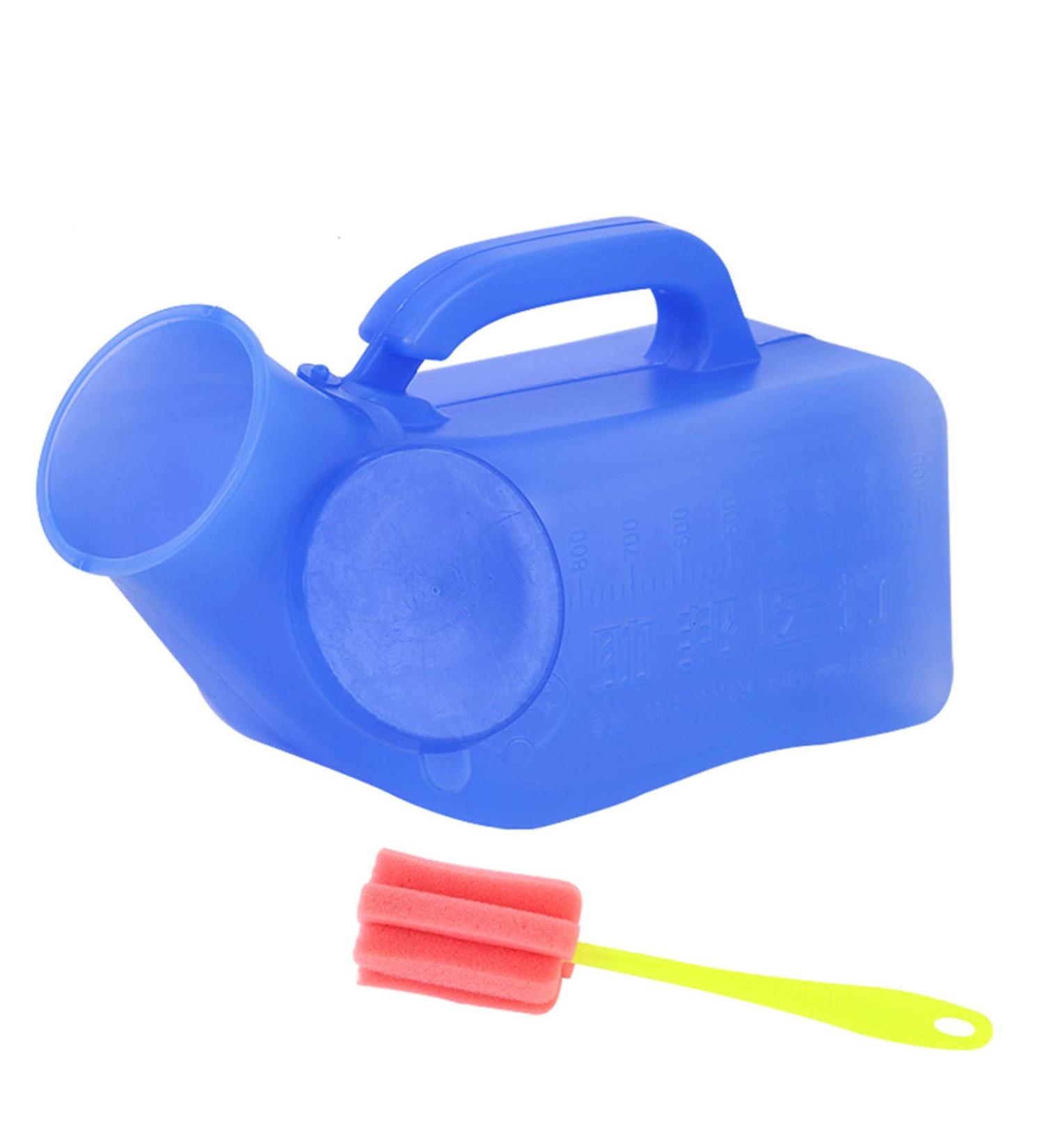 Thick Firm Portable Urinals for Men Blue 1000ML Portable Male Pee Leakproof Storage Urine Collector for Hospital Home Camping Car Travel - Buy Online on GoSupps.com
