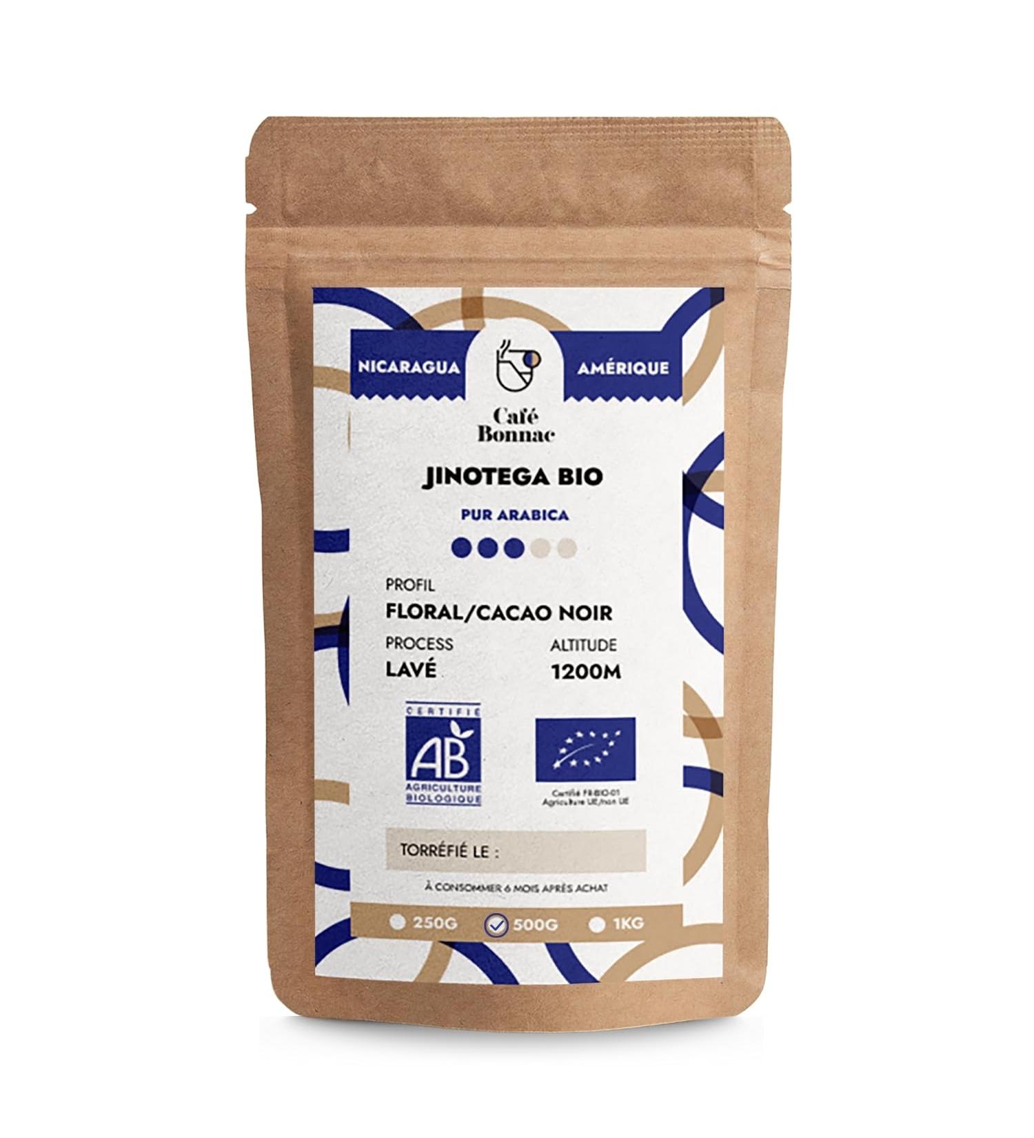  cafe bonnac Caf Bonnac Coffee Bean Nicaragua Jinotega 500g | 100% Arabica Altitude | Cocoa Caramel And Red Fruit Notes | French Artisanal Roast - Buy Online on GoSupps.com
