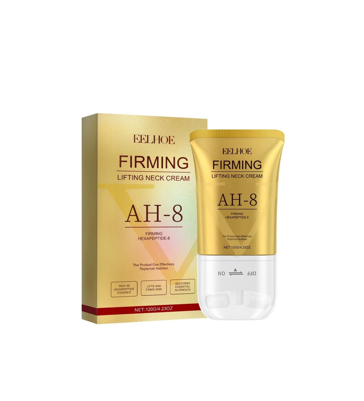Firming Lifting Neck Cream with AH-8 Glycerin and Hyaluronic Acid - Reduces Neck Lines and Sagging Improves Skin Firmness and Hydration - Convenient Roller Design for Easy Application - Buy Online on GoSupps.com