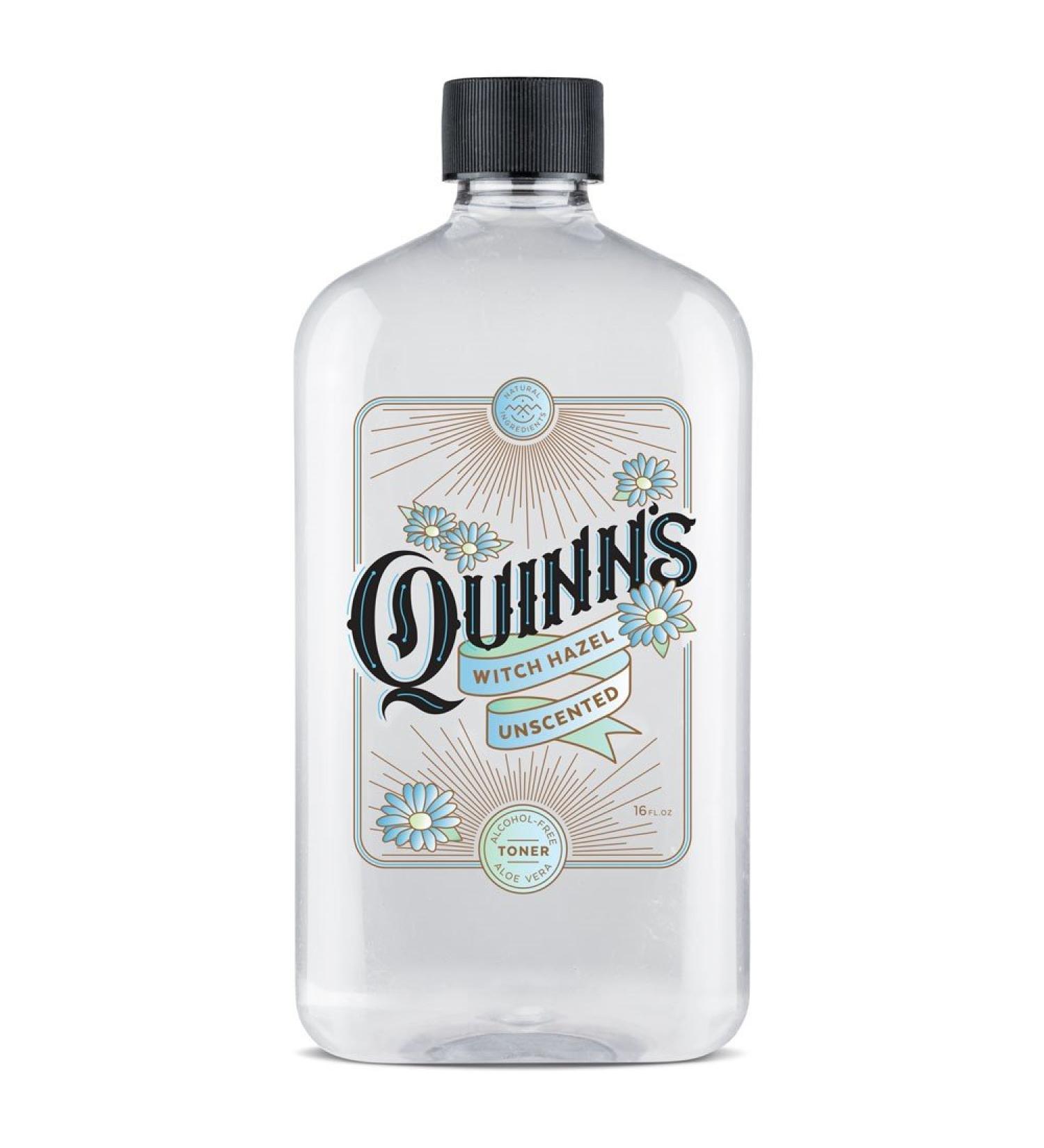 Quinns Alcohol-Free Witch Hazel with Aloe Vera 16oz - Unscented | Natural Skin Toner - Buy Online on GoSupps.com