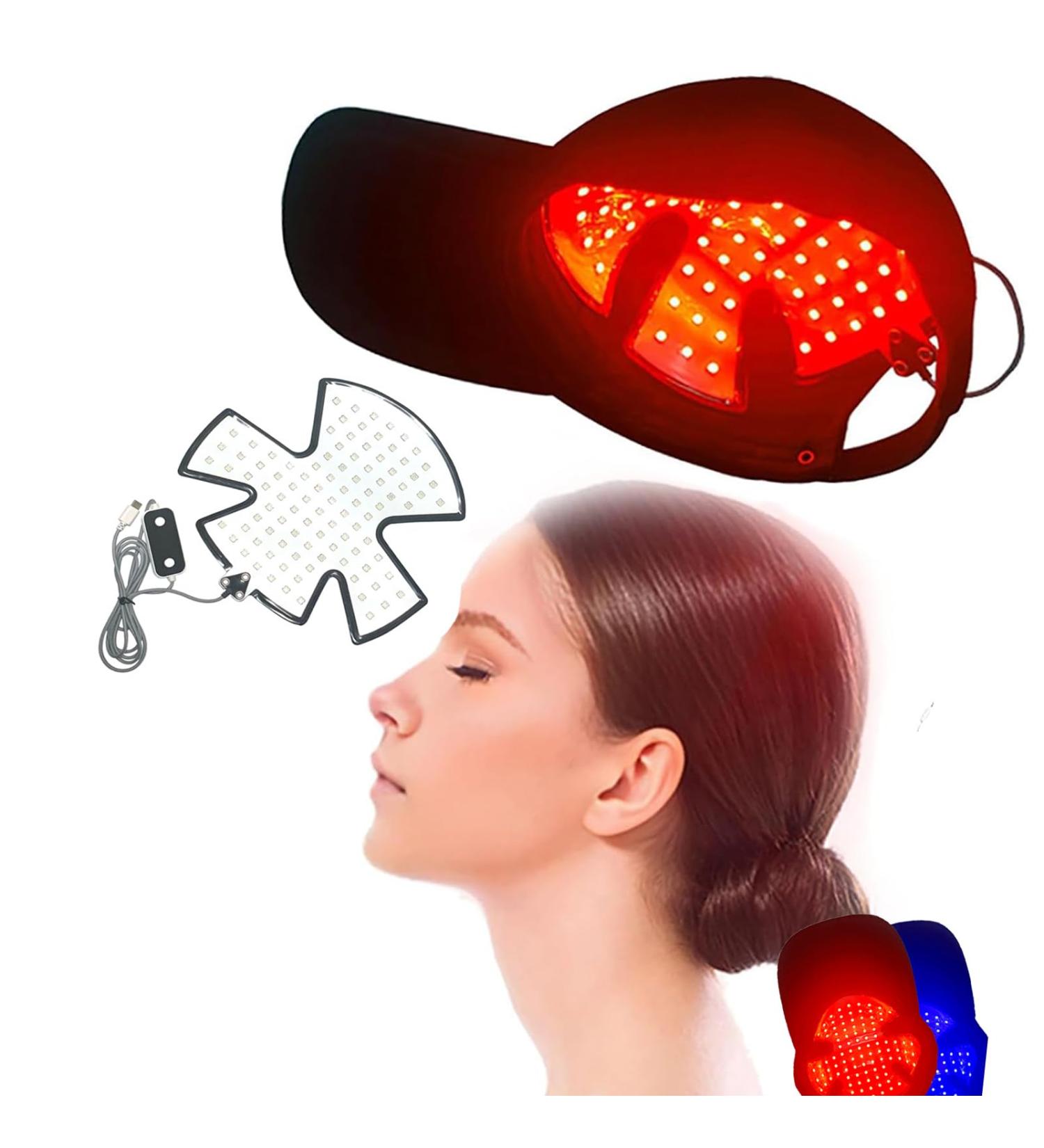 Capeur de th rapie lumineuse pour repousse des cheveux 90leds lampe perles de lampes rouges et bleues Light Hair Fast Reprowth Hat pour hommes Femmes Perte de cheveux renforcer les racines des cheve - Buy Online on GoSupps.com