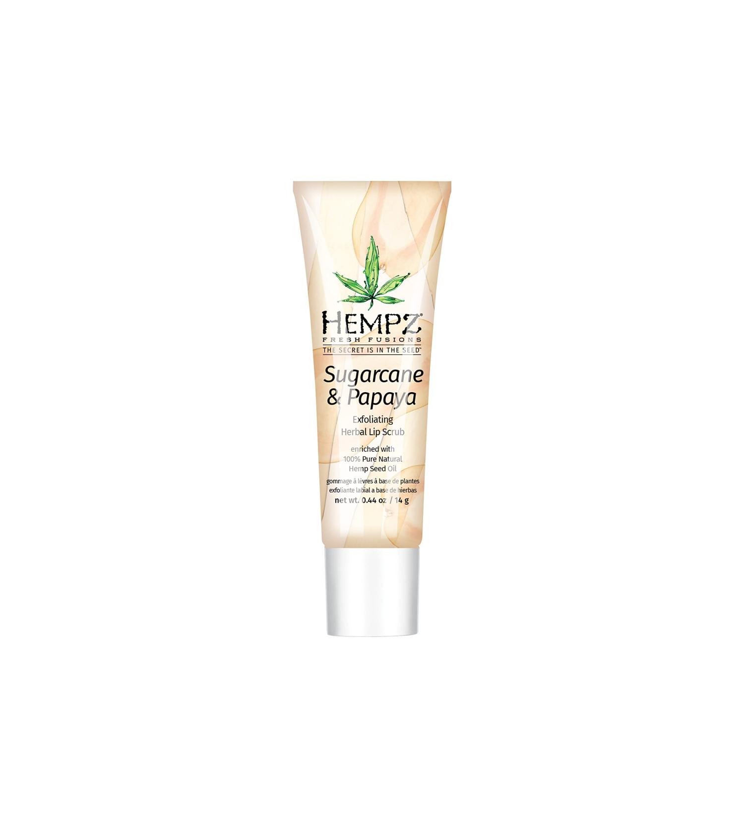 Hempz Lip Scrub Fresh Fusions Sugarcane & Papaya Herbal 44 oz - Exfoliating Lip Treatment - Buy Online on GoSupps.com