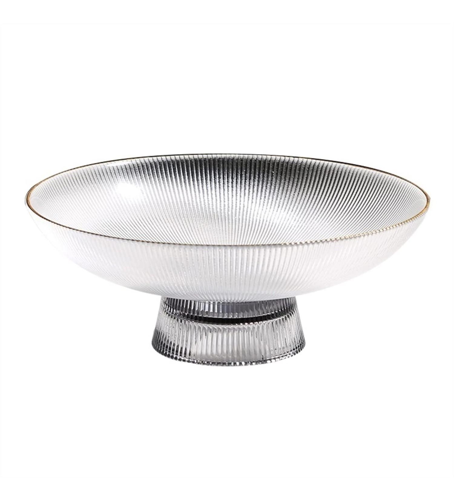 Fruit Bowl Salad Bowl Countertop Fruit Basket Glass Fruit Plate Multi-Functional High-Footed Candy Basin Large-Capacity Snack Tra Fruit Bowl for Kitchen Counter (Color : A Size : Large) (A Small) - Buy Online on GoSupps.com