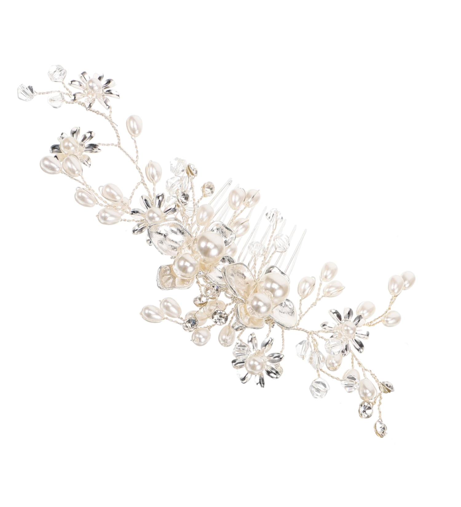 Ipetboom Bridal Comb Girls Accessories Flower Girl Hair Accessory Accesorios Para Comb Headband Bridal Hair Comb Bridal Headdress Wedding Headpiece Tiara Bride Hair Accessories Alloy Pearl - Buy Online on GoSupps.com