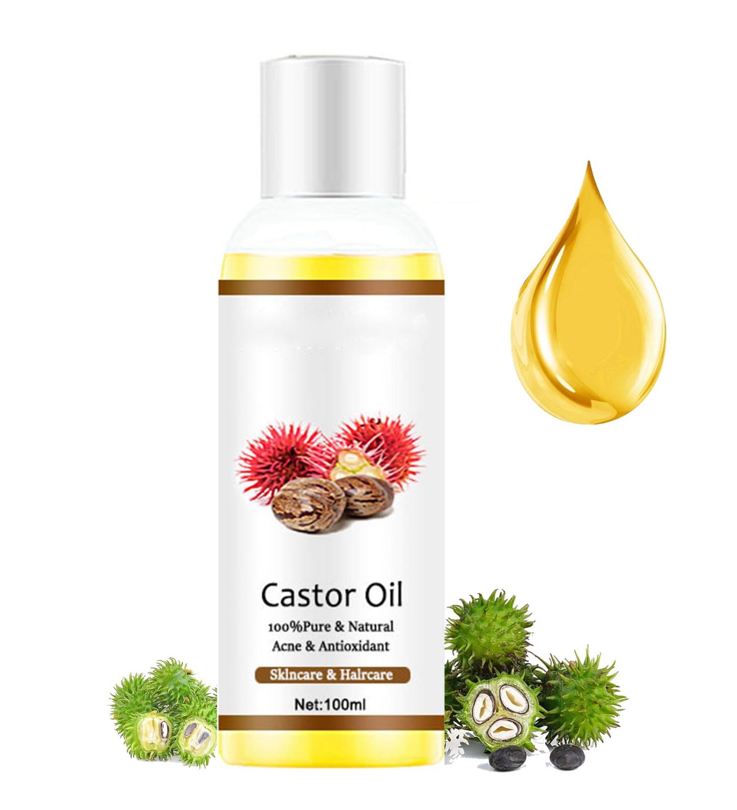 Castor Oil Cold Pressed Natural Vegan & Pure 100ML Castor Oil for Hair Eyebrows & Eyelash Growth Softer Skin & Face Organic Castor Oil Diminishes Wrinkles and Signs of Aging - Buy Online on GoSupps.com