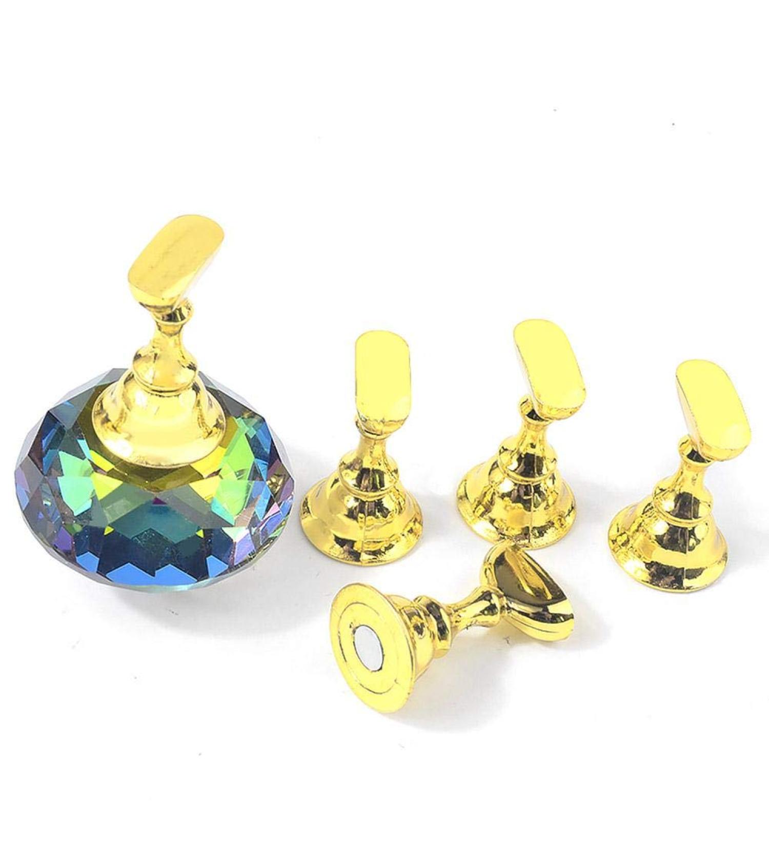 Nail Art Display Stand | Manicure Display & Training Tool | Colorful Magnetic Fingernail Holder | DIY Nail Art Exercise Pillar - Buy Online on GoSupps.com