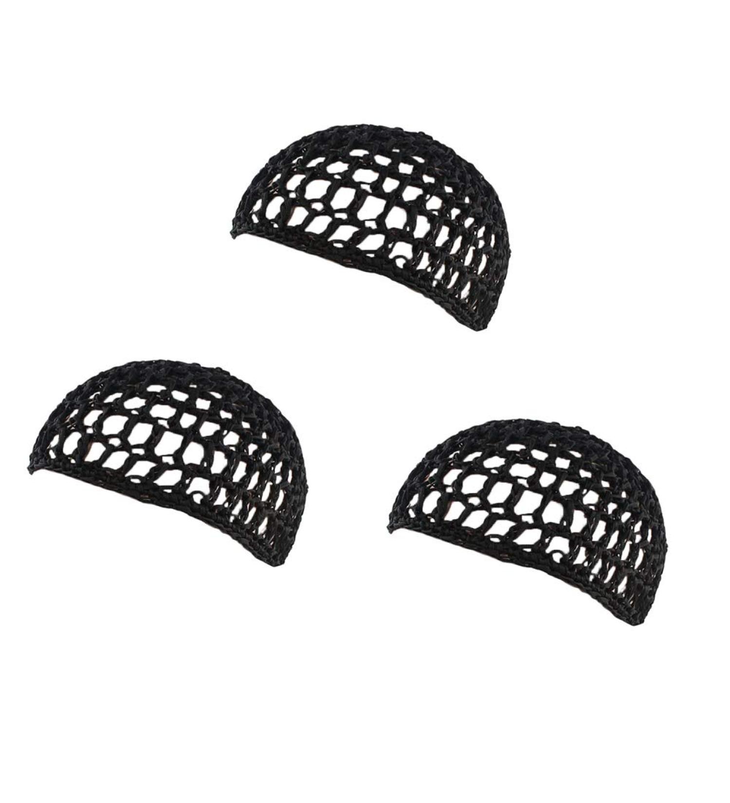 Bettli Thick and Short Hair Net Snoods for Women - Black (Pack of 3) - Buy Online on GoSupps.com