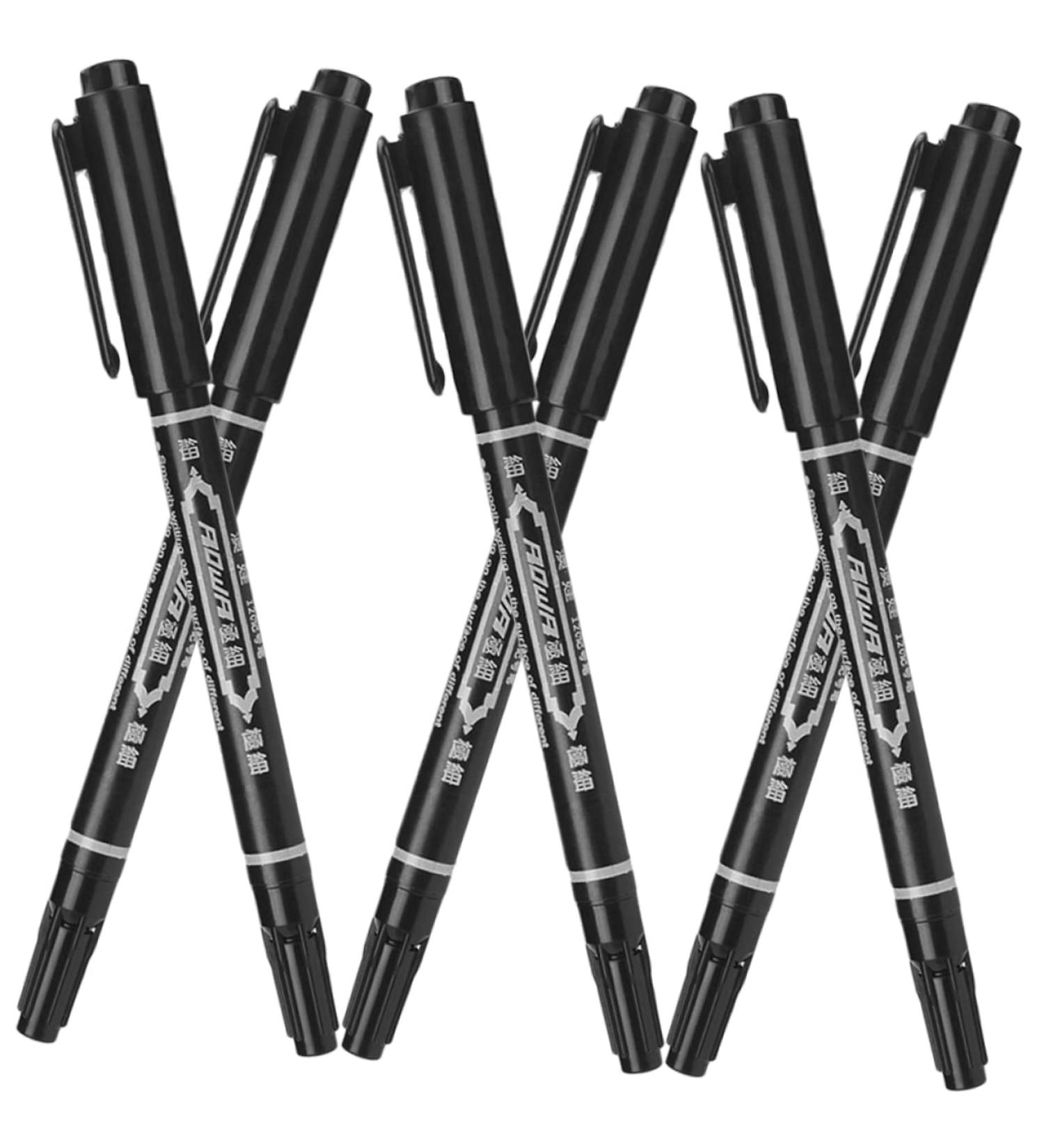 DOITOOL 6pcs Water-resistant Skin Professional Position Tattoos Makers Waterproof Tools Markers Embroidered 13.9x1.8cm Black - Buy Online on GoSupps.com