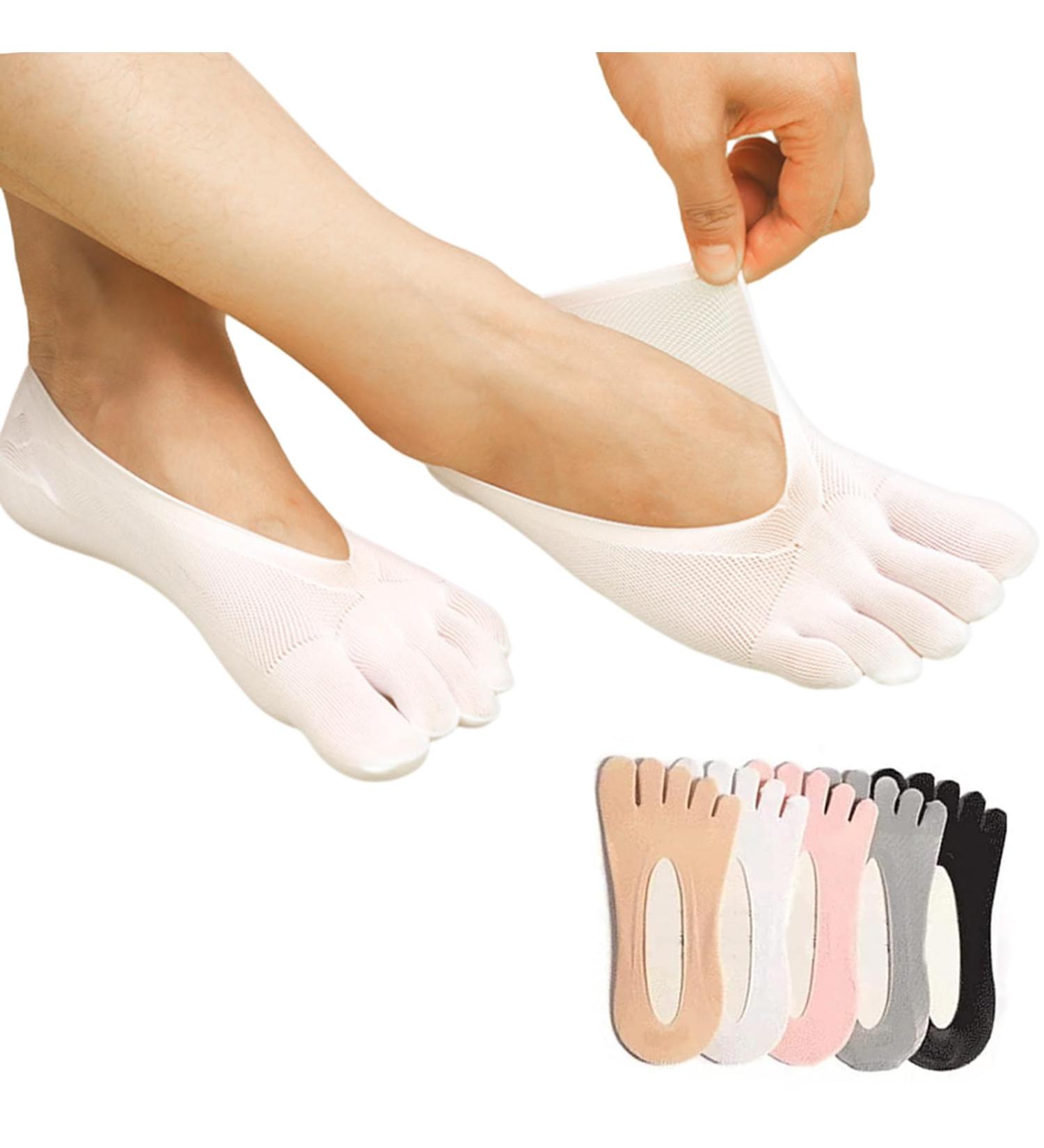 5 Pairs Five Finger Orthopedic Compression Socks | Breathable Toe Separator Socks for Women (Foot Size 9-11) - Shop Now - Buy Online on GoSupps.com