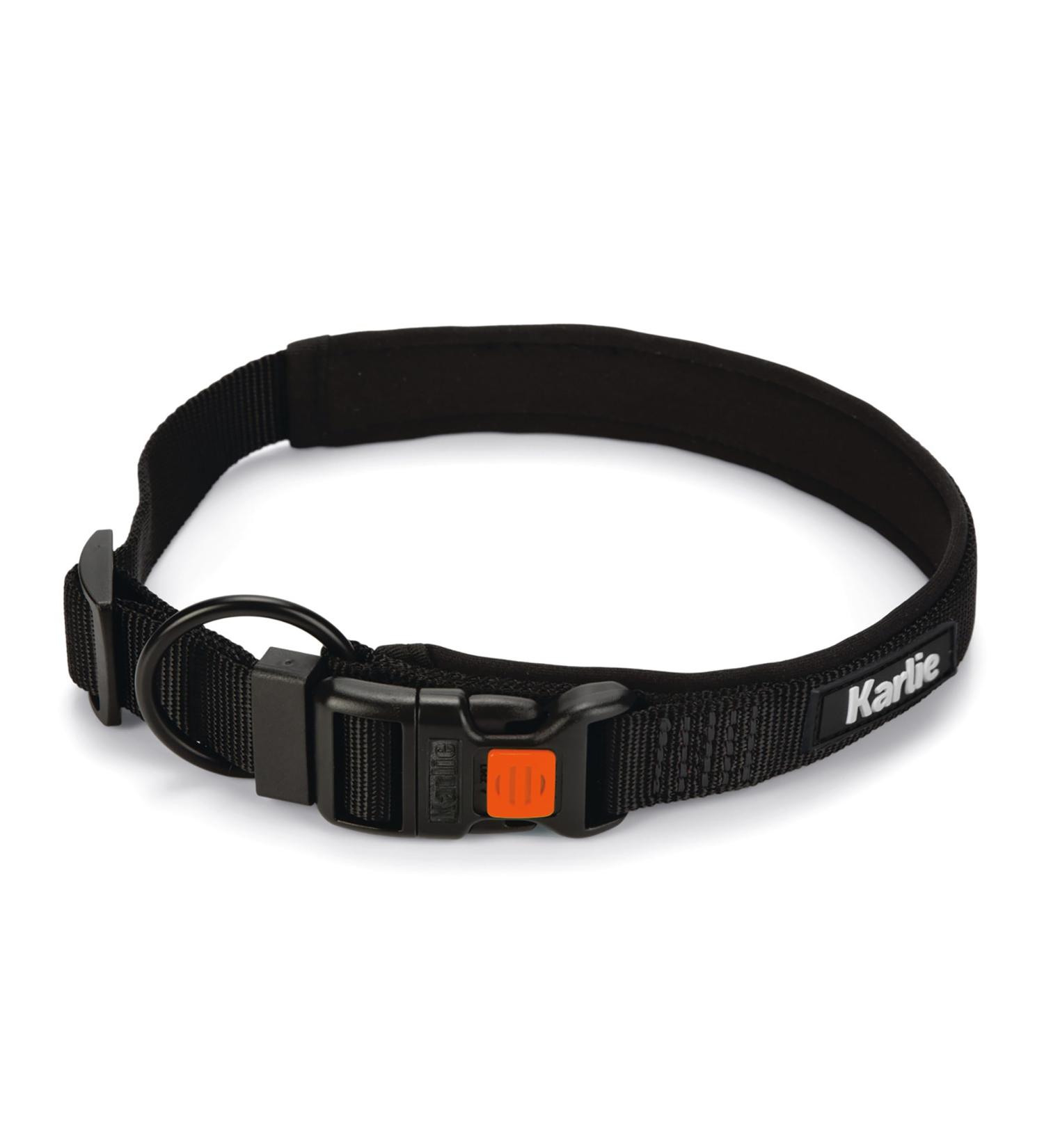Karlie Art Sportiv Premium dog collars nylon black 55-60x3 cm Black L: 55-60 cm W: 30 mm