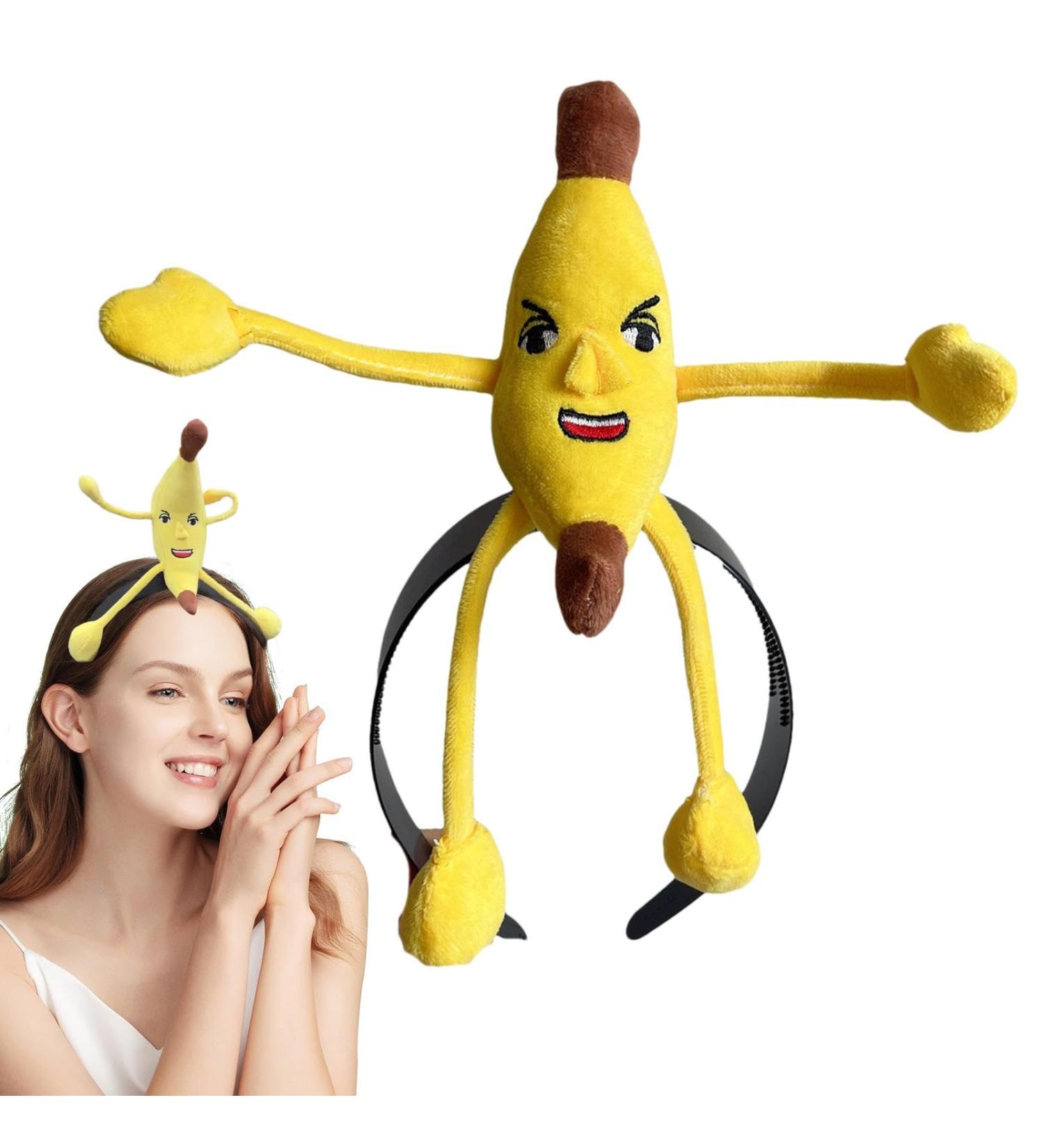 Banana Headband for Women | Yellow Banana Food Headband | Cute Headwear for Cosplay Gathering Photo Props Dress Up Hat Costume Accessory for Adults - Buy Online on GoSupps.com