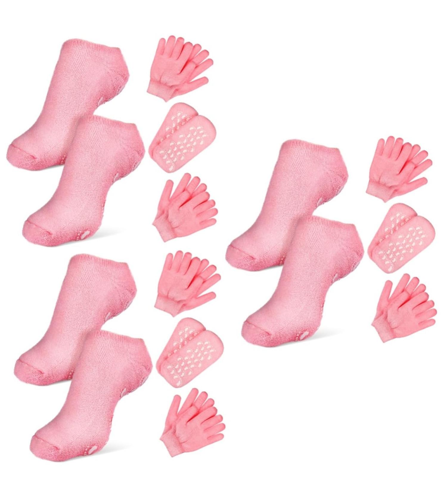 FRCOLOR Moisturizing Cover 6 Sets Spa Moisturizing Socks Essential Oil Cotton Gloves Moisturizing Gloves Overnight - Buy Online on GoSupps.com