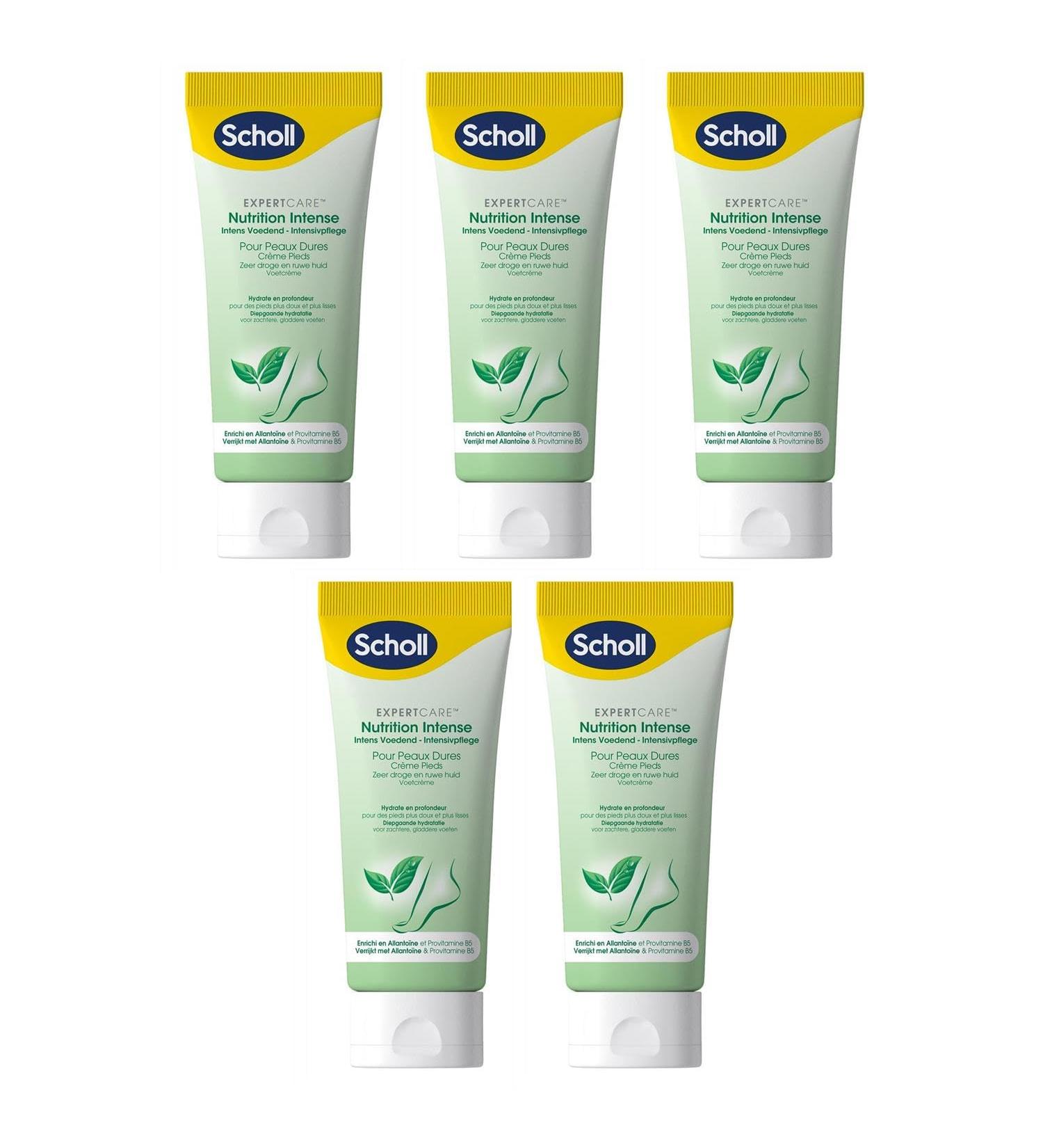  Dr. Scholl's Scholl Intense Nutrition Creams - Very Dry Skin - Allantoin - 75 ml - Pack of 5 - Buy Online on GoSupps.com