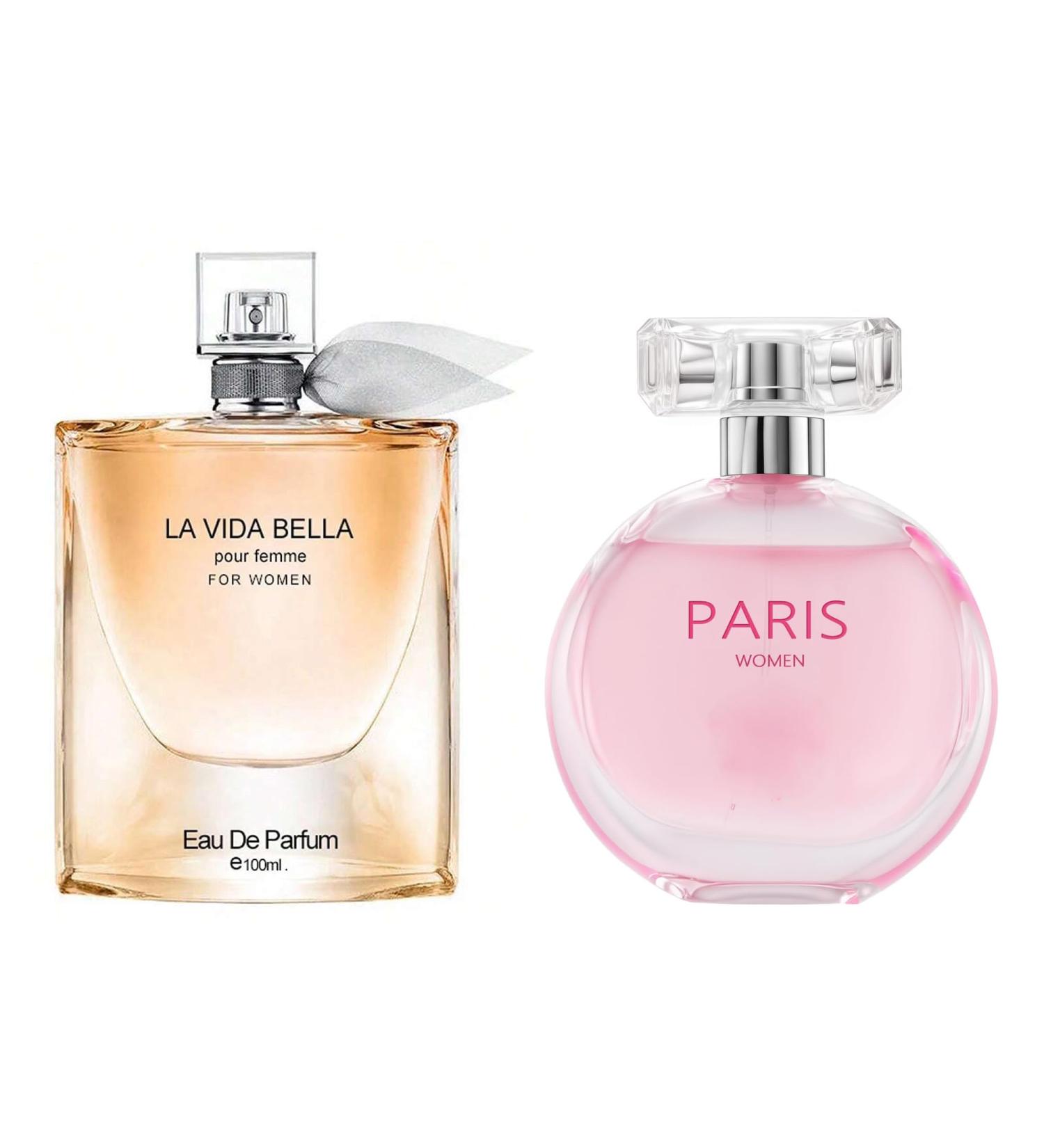 Women's Perfume La Vida Bella& Paris Women Combo Set Eau De Parfum Long Lasting Fragrance 3.4 Fl Oz Spray Each for Daily Used la vida bella&Paris Women - Buy Online on GoSupps.com