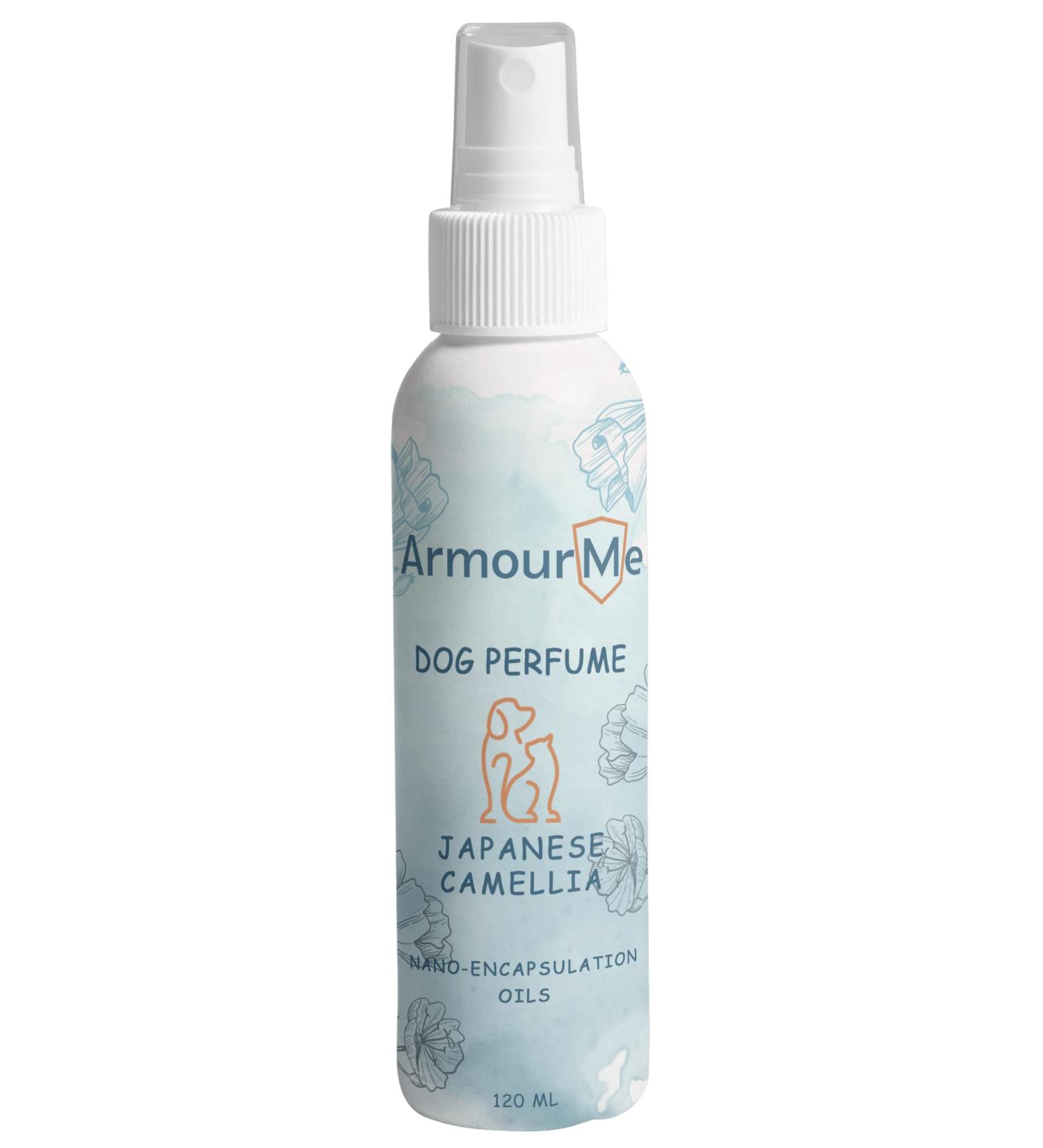 ArmourMe Dog Perfume Spray Dog Perfume & Dog Spray | Natural Deodorizer Spray for Dogs | Eliminates Dog Odors for Smelly Dogs pH Balanced Free from Sulfates Colorants and Parabens. (Camellia) - Buy Online on GoSupps.com