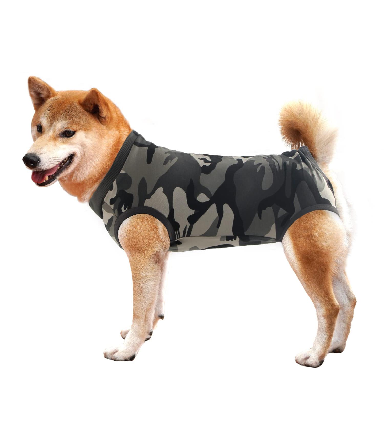 Doton Hospital Suit for Dogs & Cats | Wound Protection Medical Recovery Clothing Cone Replacement (S Camouflage) - Buy Online on GoSupps.com