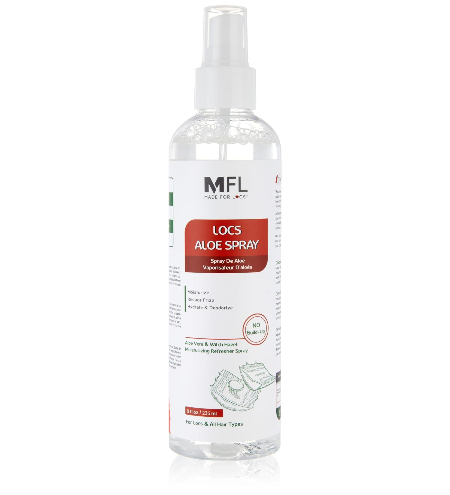 Made For Locs Vegan Aloe Refresher Spray | Hydrating Moisturizer for Locs & Dreadlocks Natural Hair Care | Nourishing Locs Spray with Aloe Vera 8 oz - Buy Online on GoSupps.com