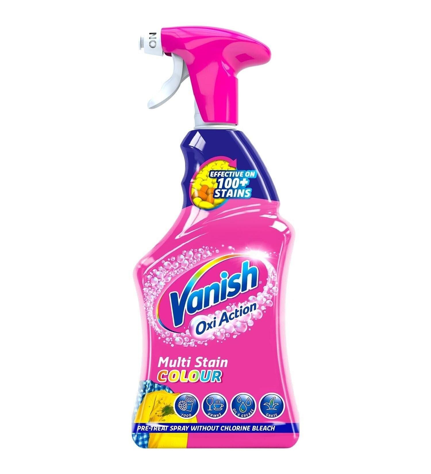 AMK Oxi Action Spray Fabric Stain Remover 500ml Bottle Versatile Energy Lift Pre-Treat Clothes
