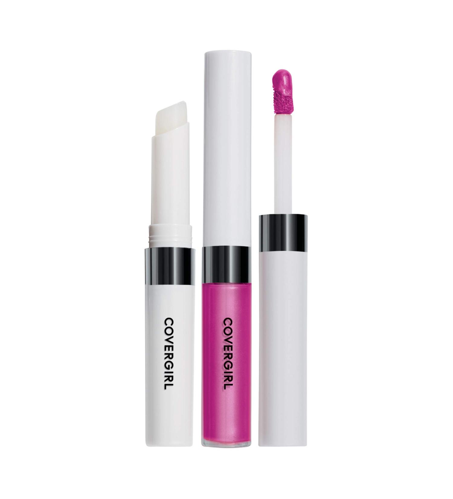 COVERGIRL Outlast All-Day Lip Color Moonlight Mauve 2 Count - Long-Lasting Lipstick with Topcoat - Buy Online on GoSupps.com