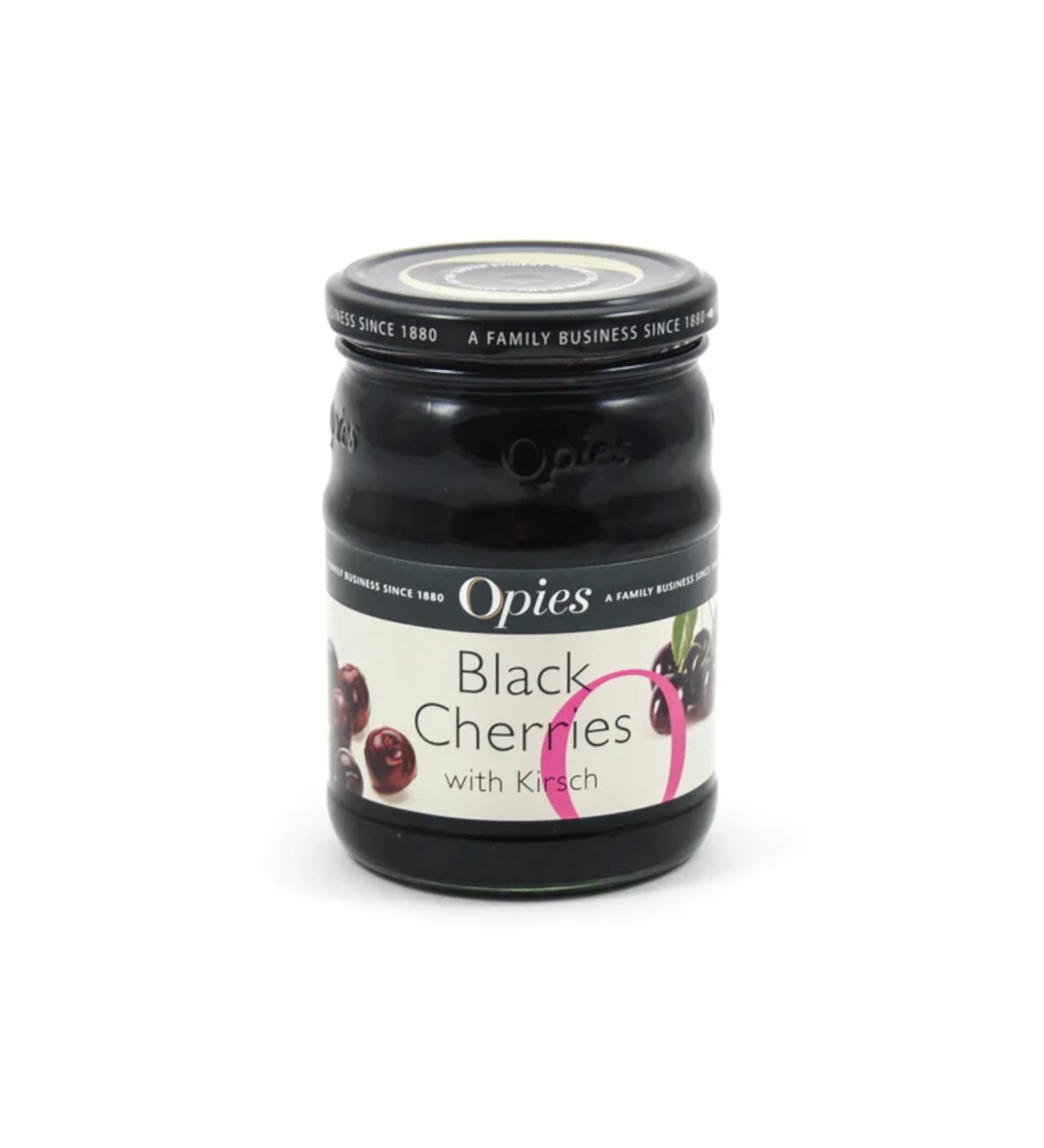 Opies Black Cherries with Kirsch 2x370g - Premium Pickled Cherries in Rich Kirsch Brine - Buy Online on GoSupps.com