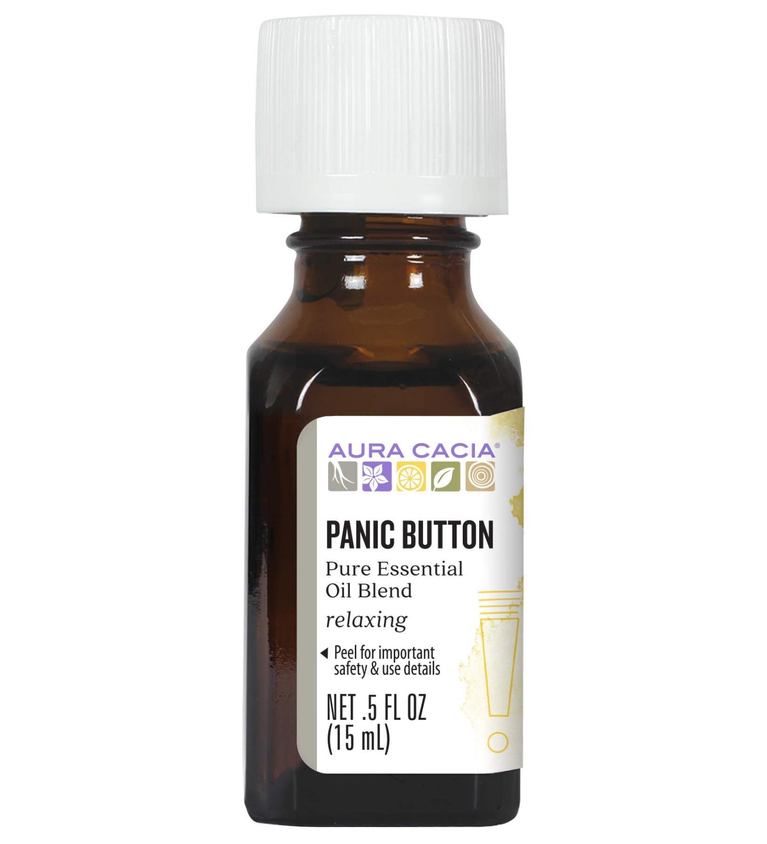 Aura Cacia Panic Button Essential Oil Blend | 0.5 fl. oz. - Shop Now for Natural Stress Relief | International Shipping - Buy Online on GoSupps.com